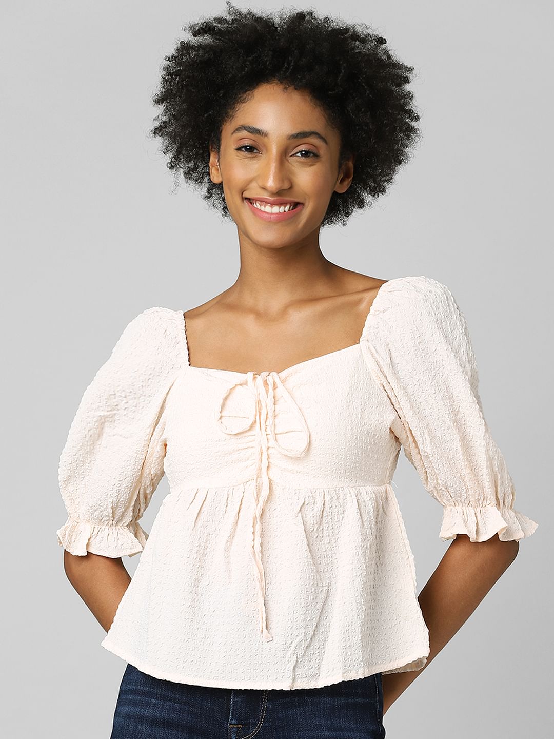 Light Pink Peplum Top