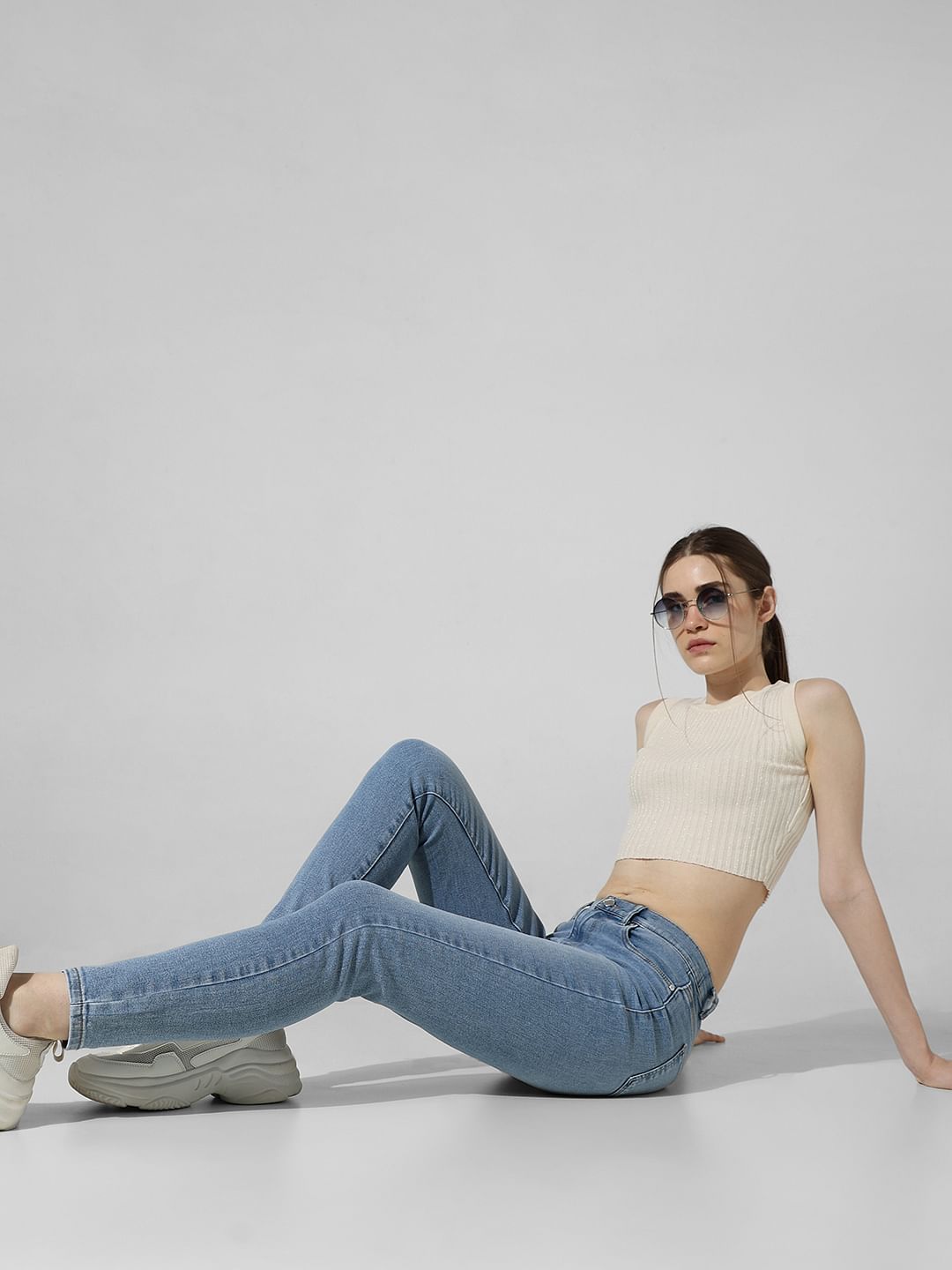 Light Blue Mid Rise Carmen Skinny Jeans