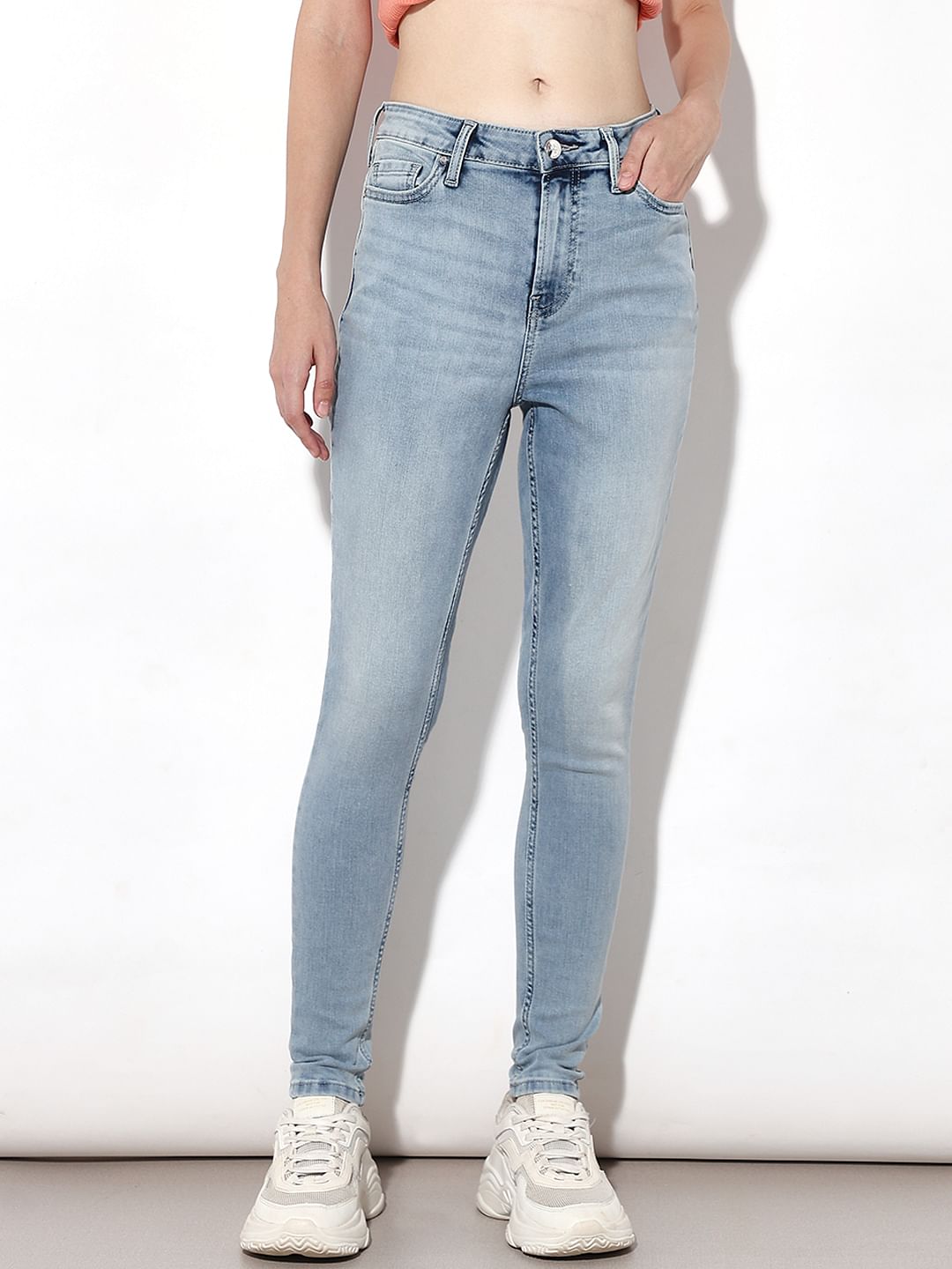 Blue Mid Rise Piper Skinny Jeans