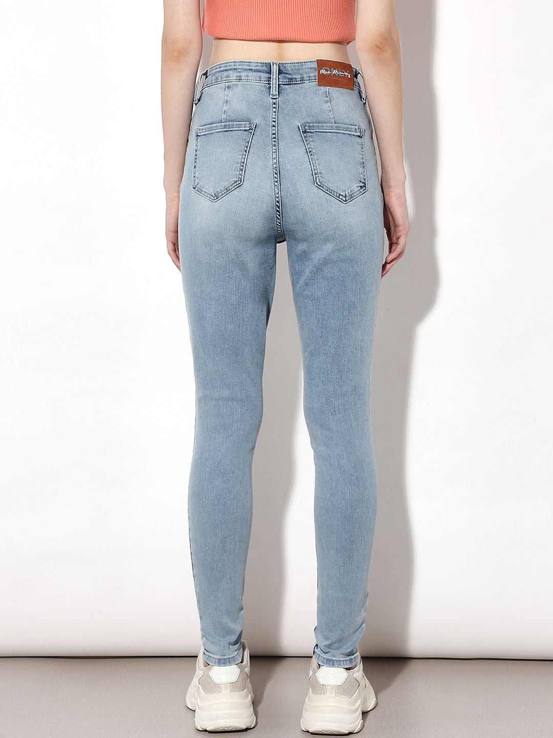 Blue Mid Rise Piper Skinny Jeans