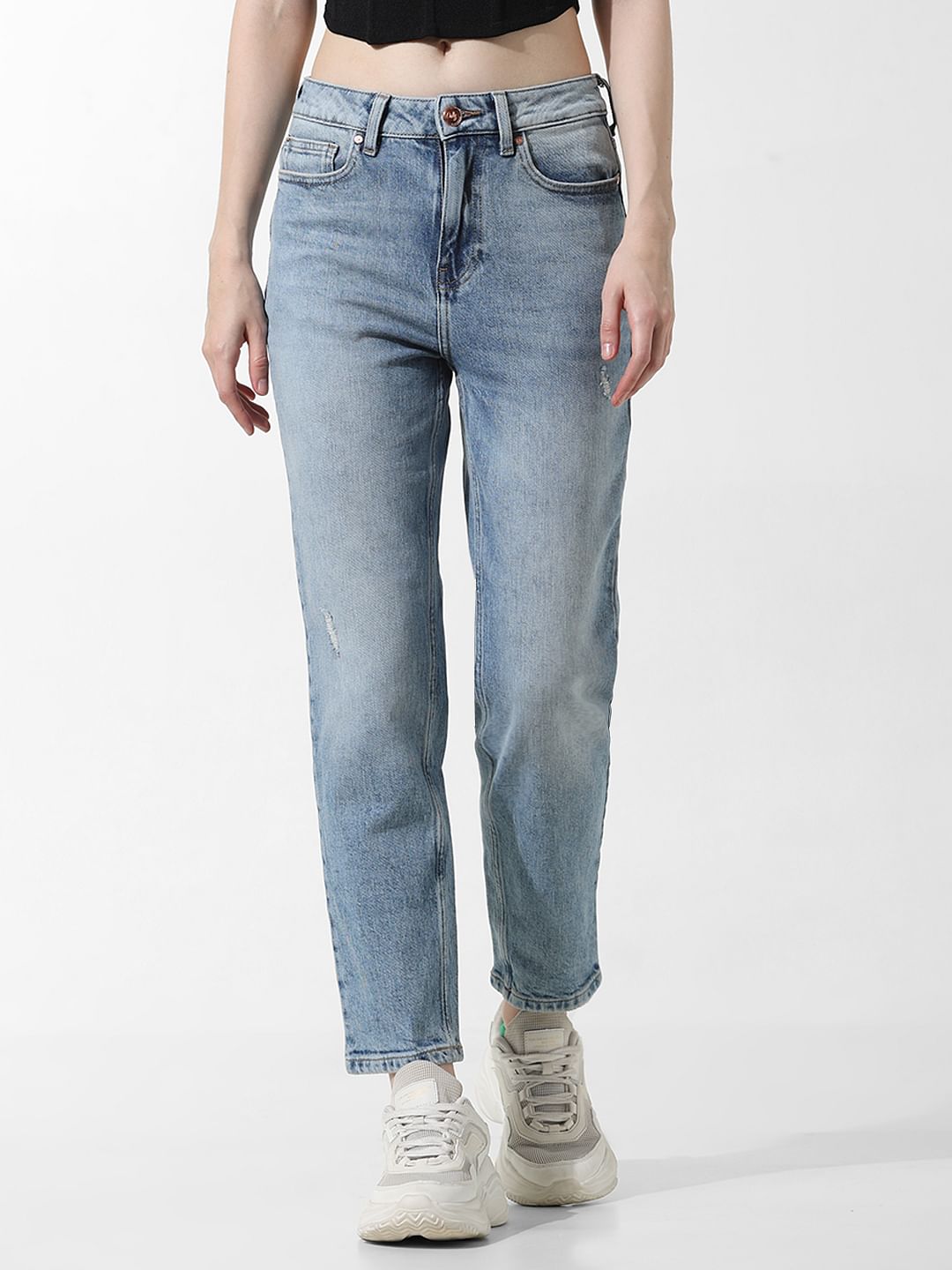 Light Blue High Rise Erin Straight Jeans