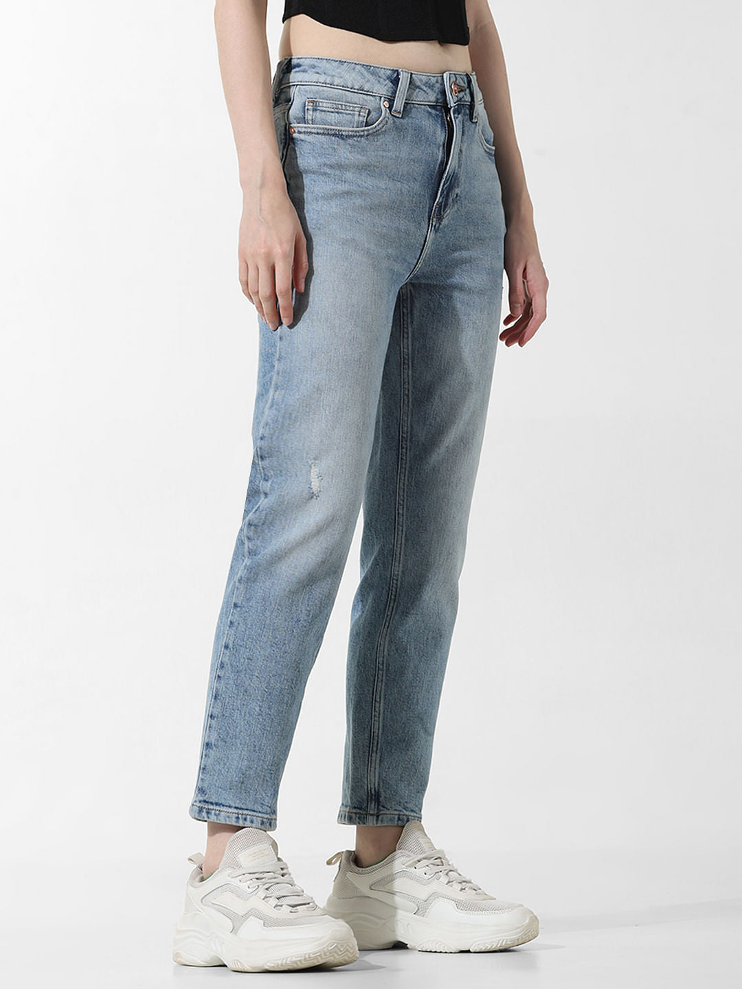 Light Blue High Rise Erin Straight Jeans