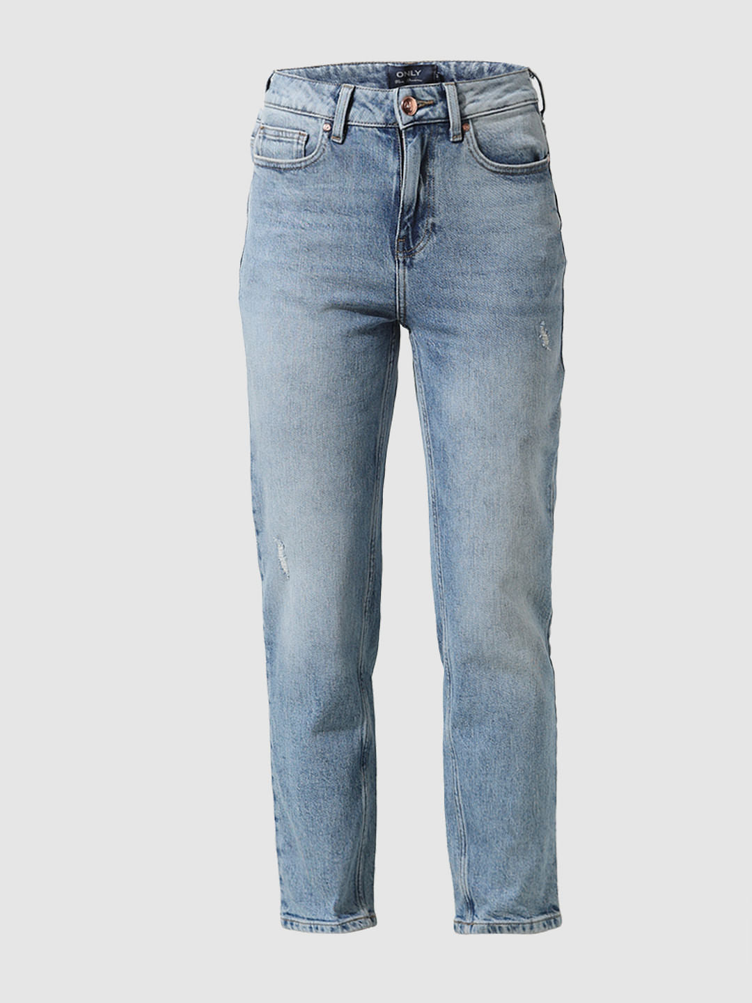 Light Blue High Rise Erin Straight Jeans