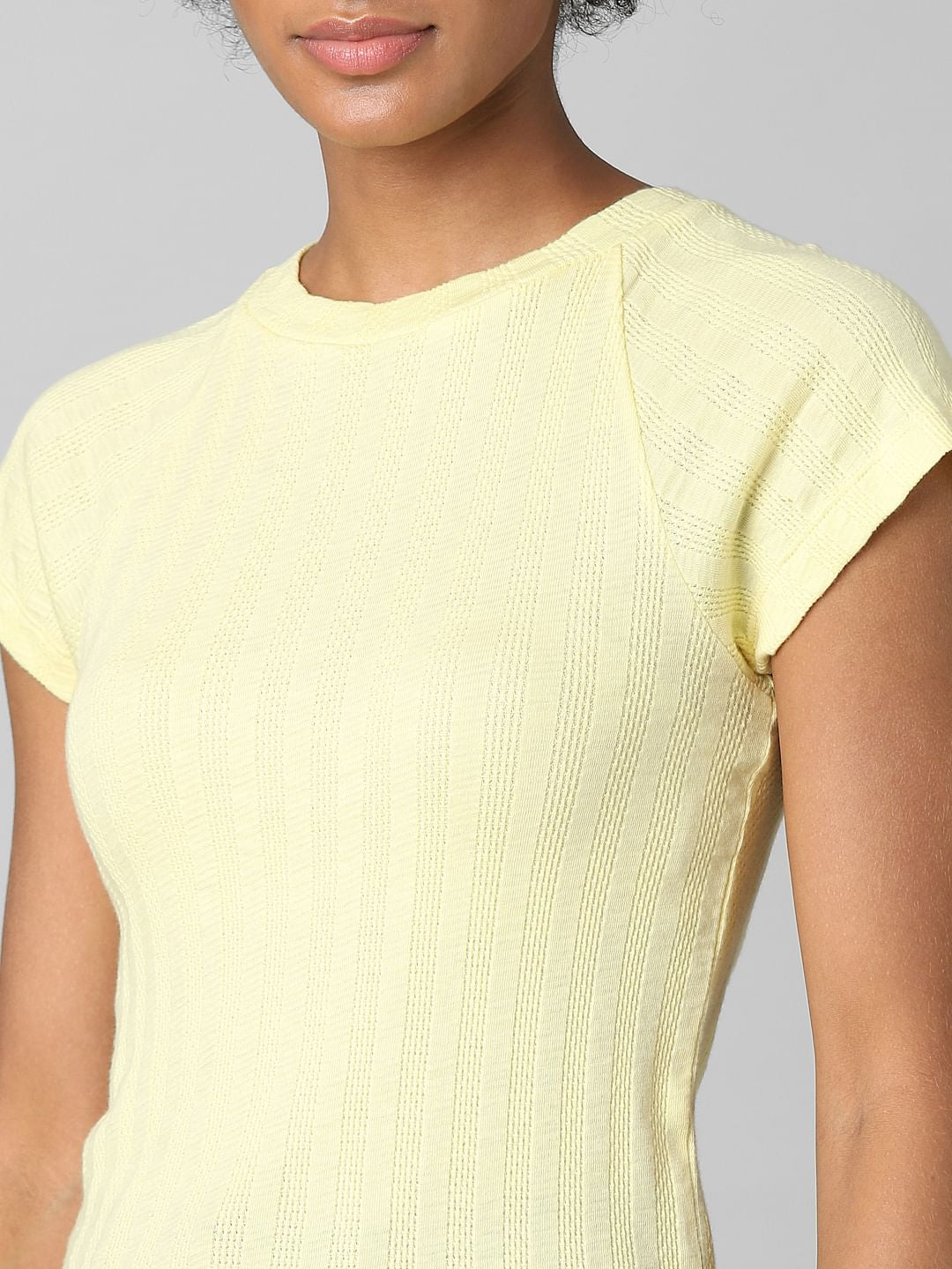 Yellow Textured T-Shirt