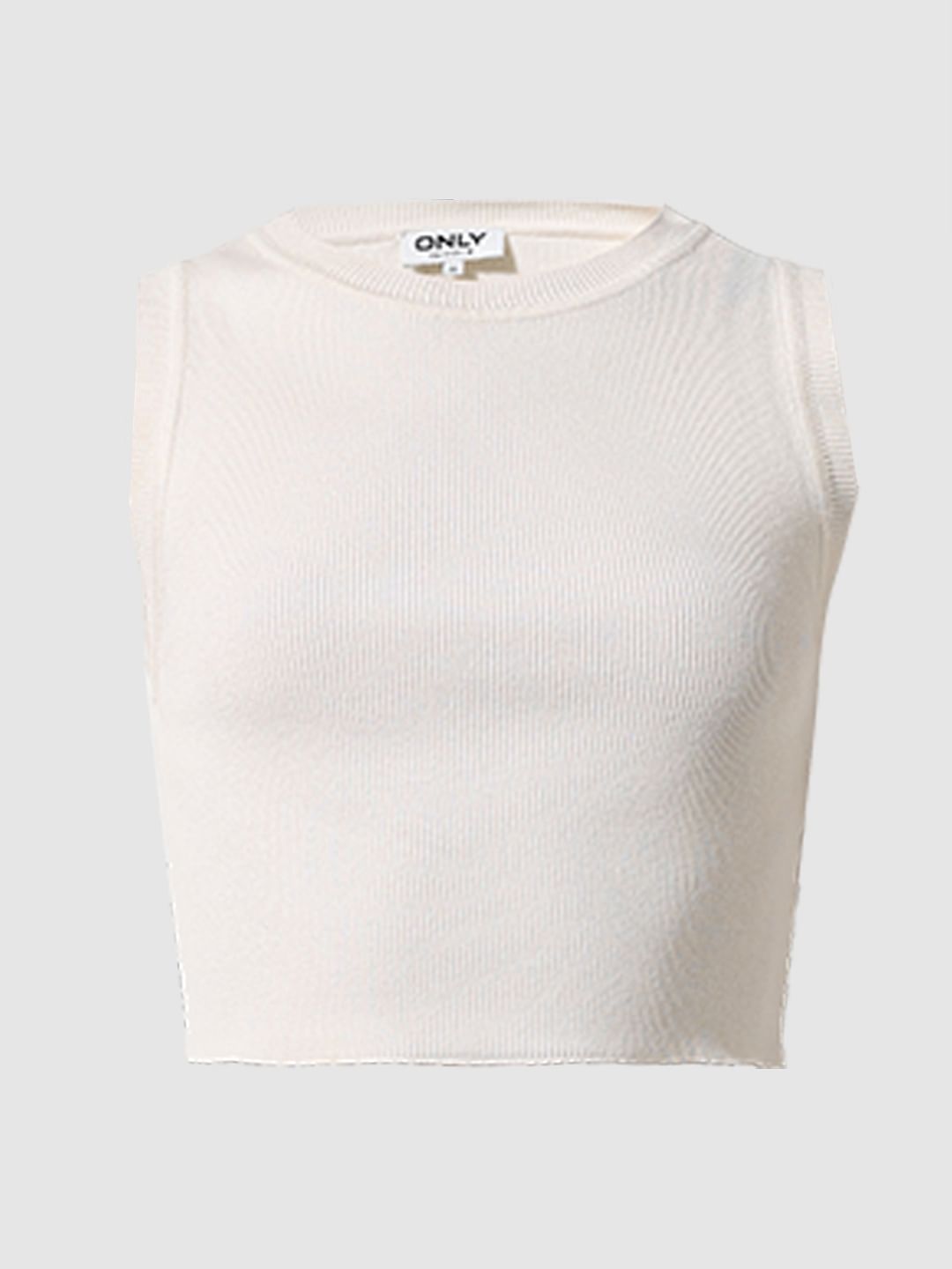 Off-White Ribbed Vest Top