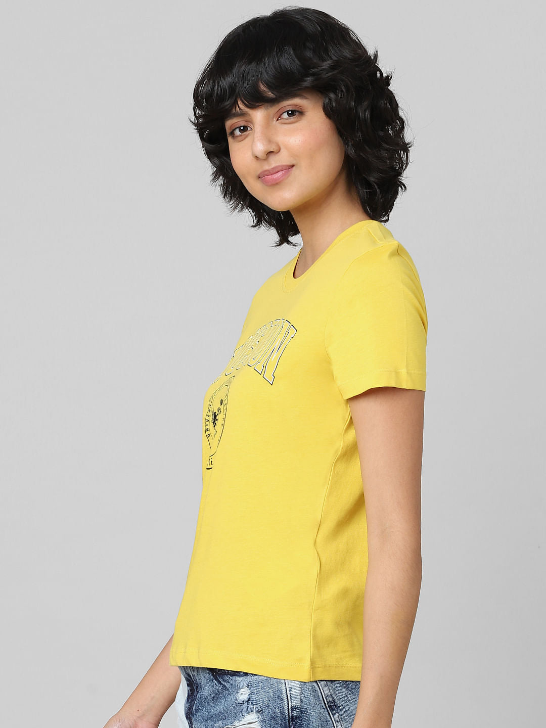 Yellow Graphic Print T-Shirt