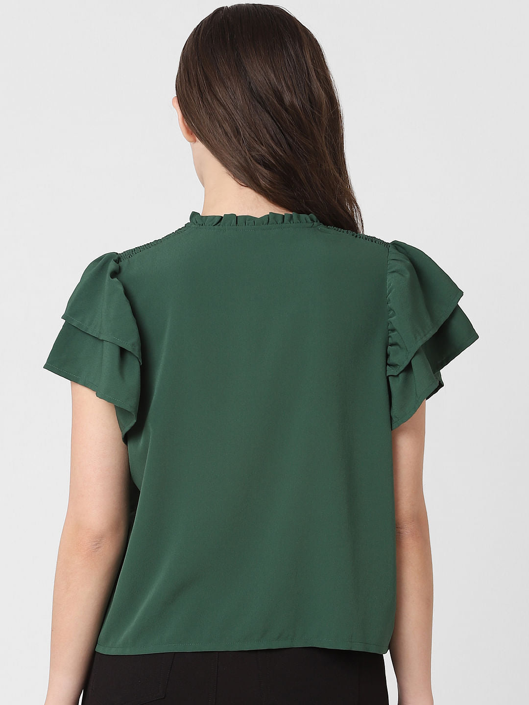 Green Frill Top