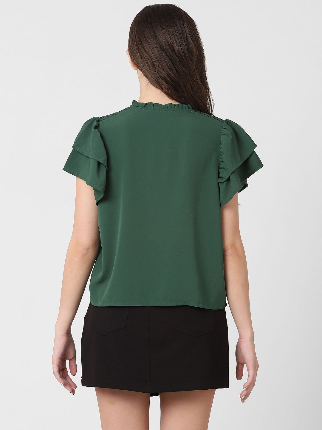 Green Frill Top