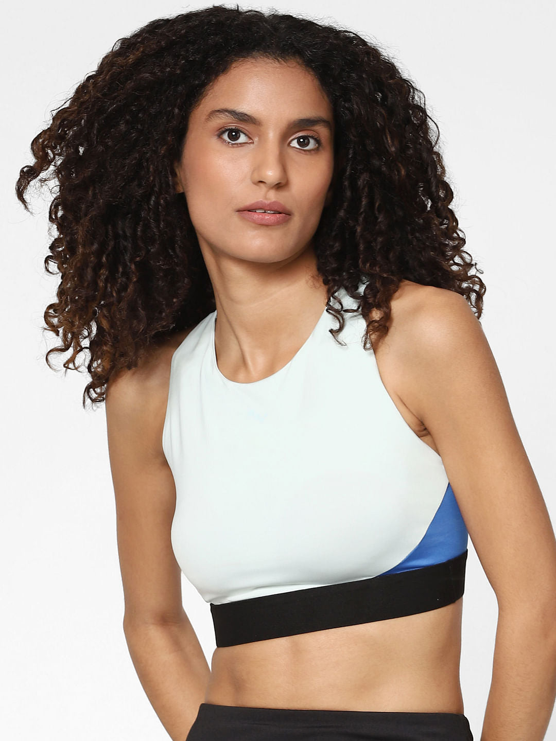 Blue & White Sports Bra
