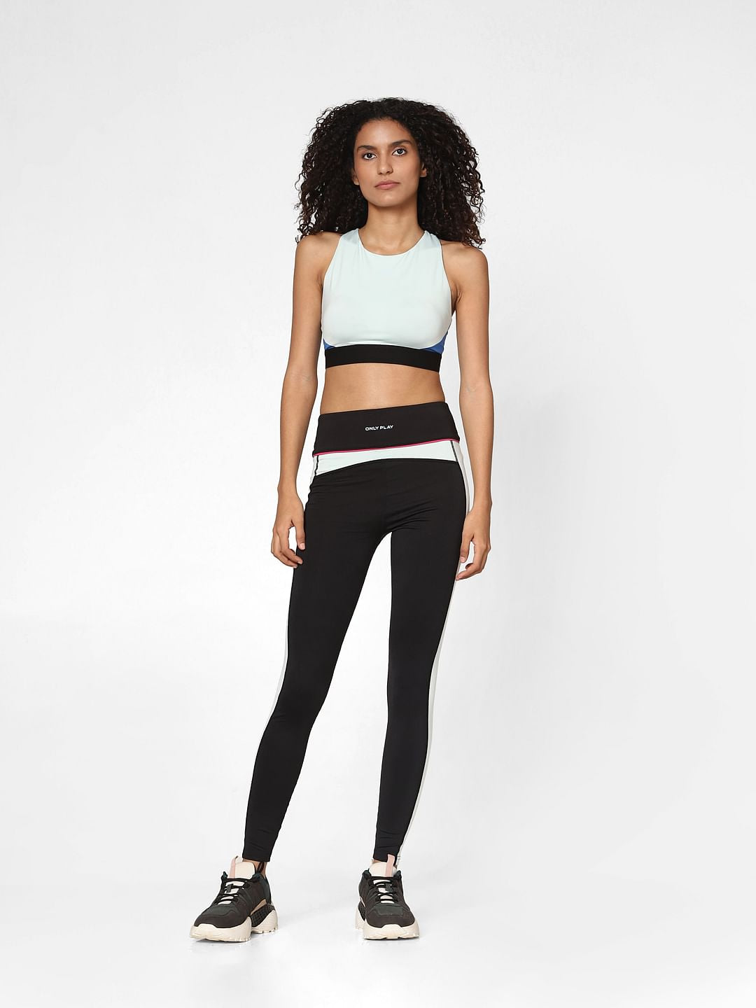 Blue & White Sports Bra