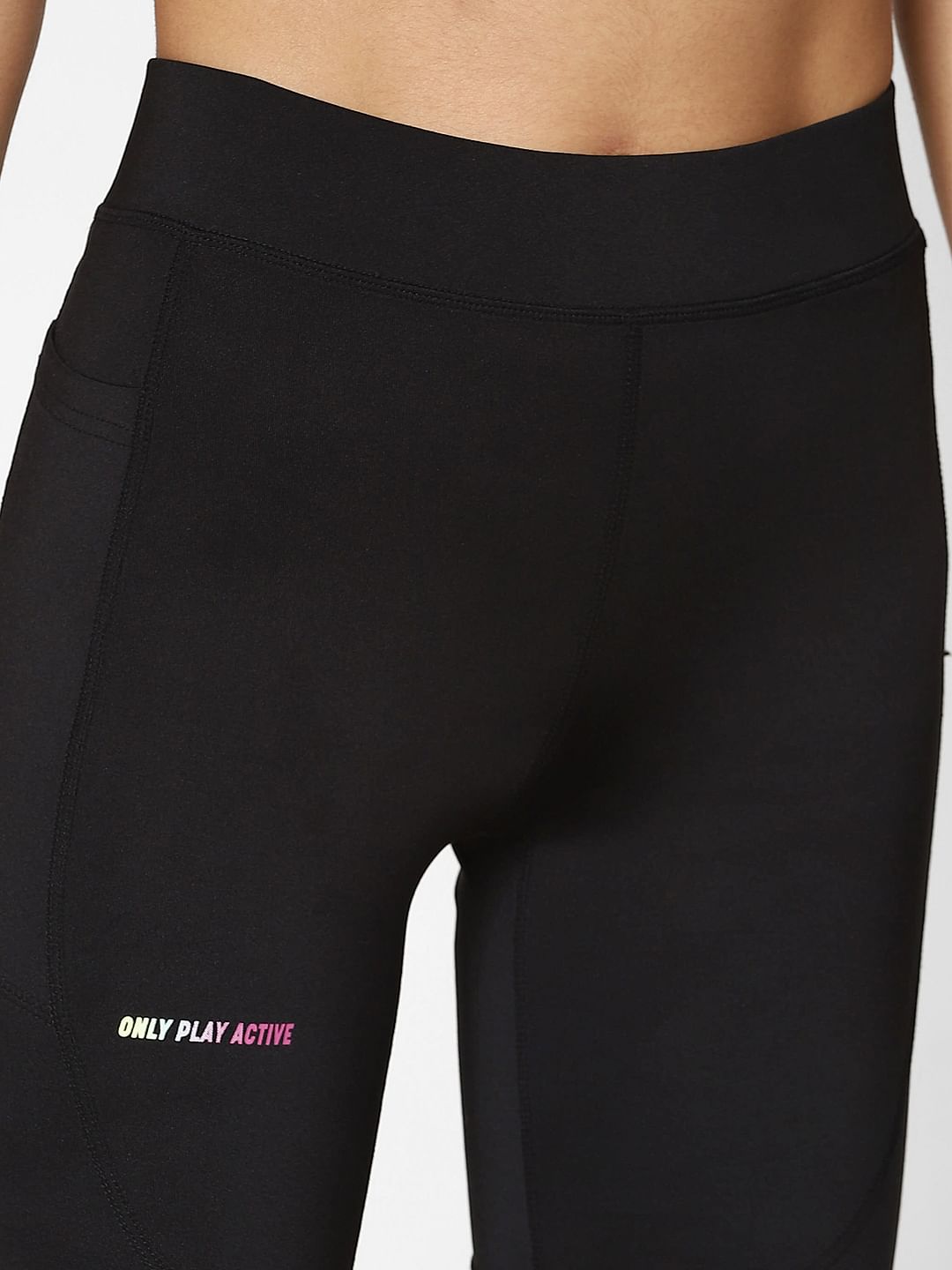 Black High Rise Training Shorts