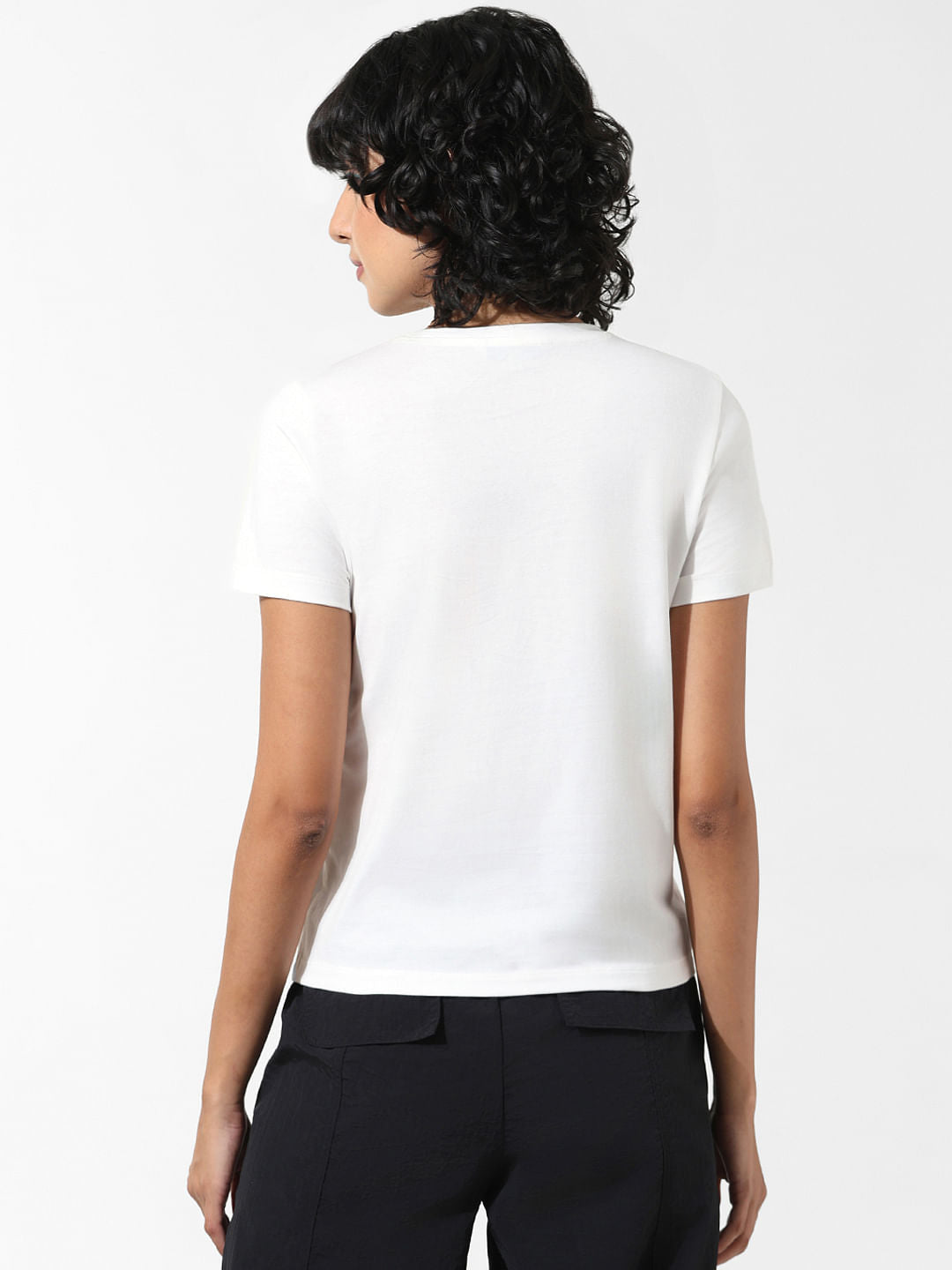 White Graphic Print T-Shirt