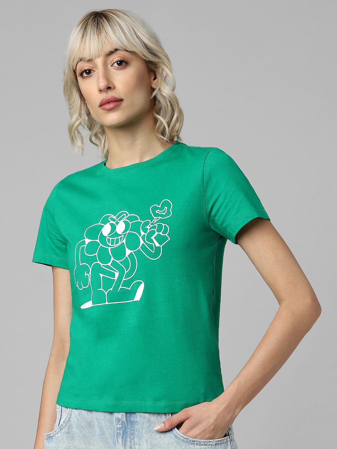 Green Graphic Print T-Shirt