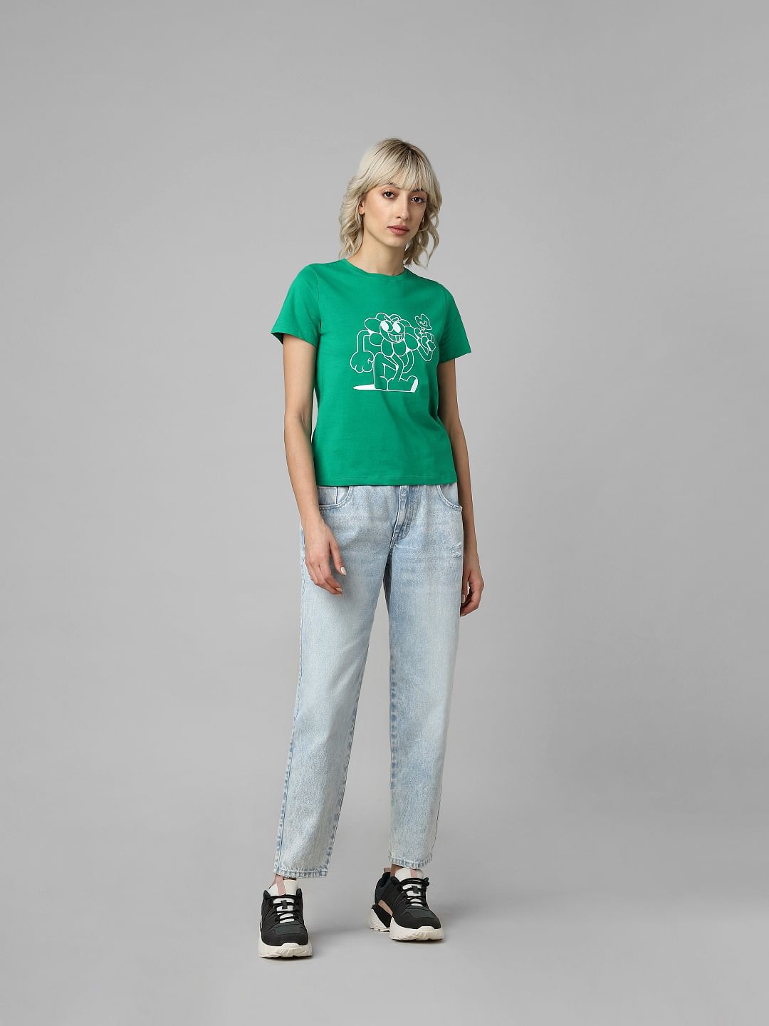 Green Graphic Print T-Shirt