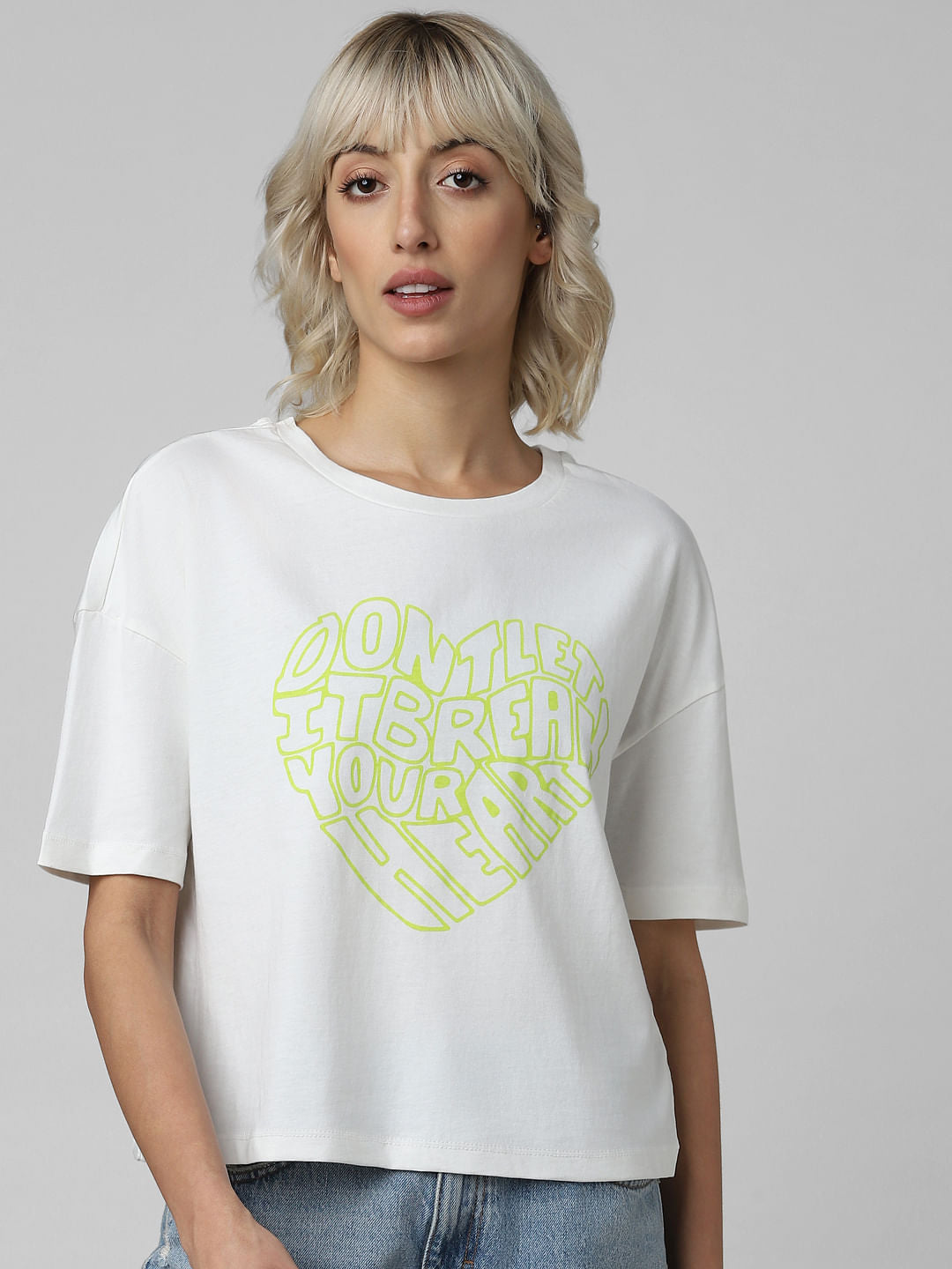 White Graphic Print T-Shirt