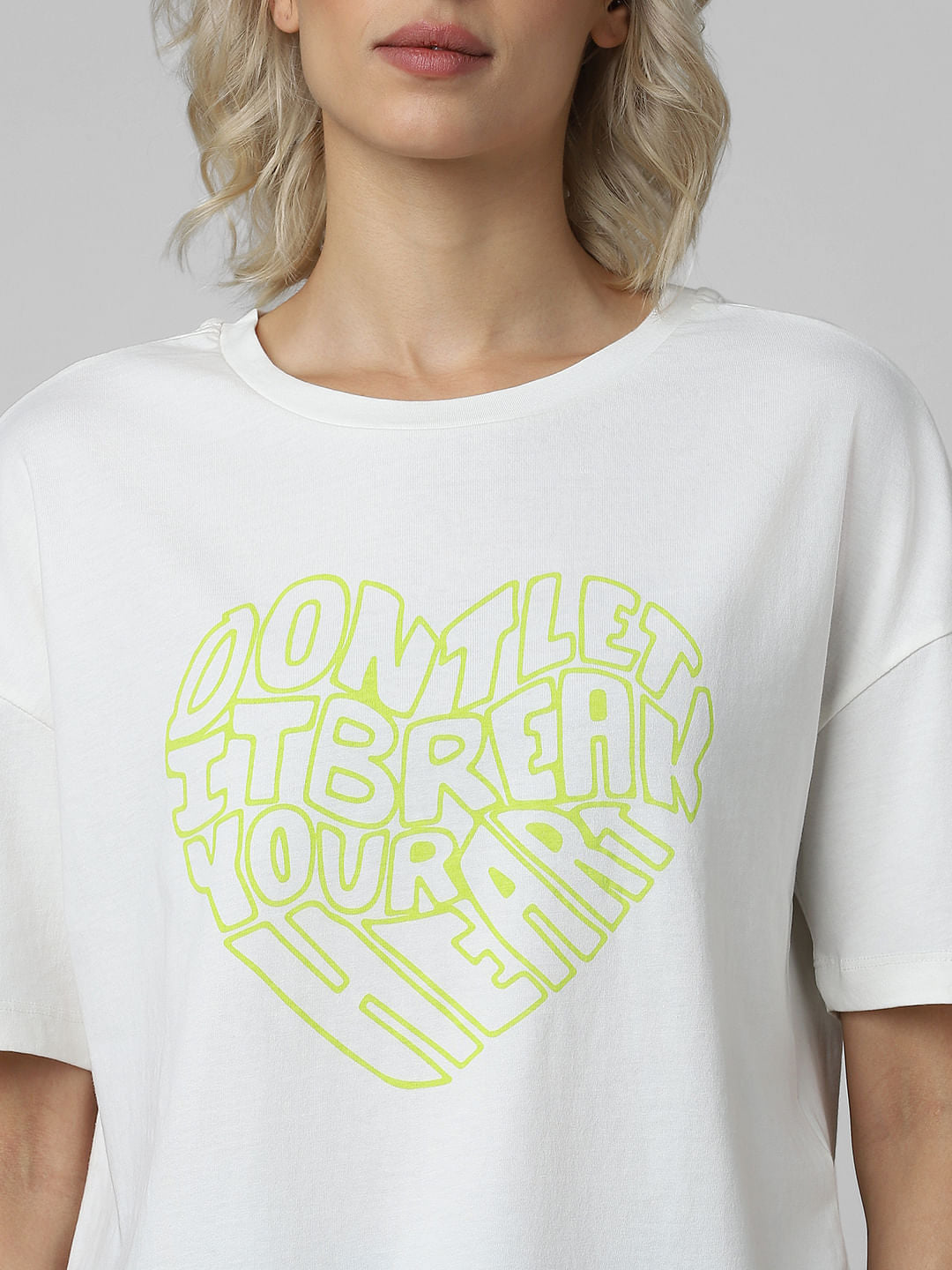 White Graphic Print T-Shirt