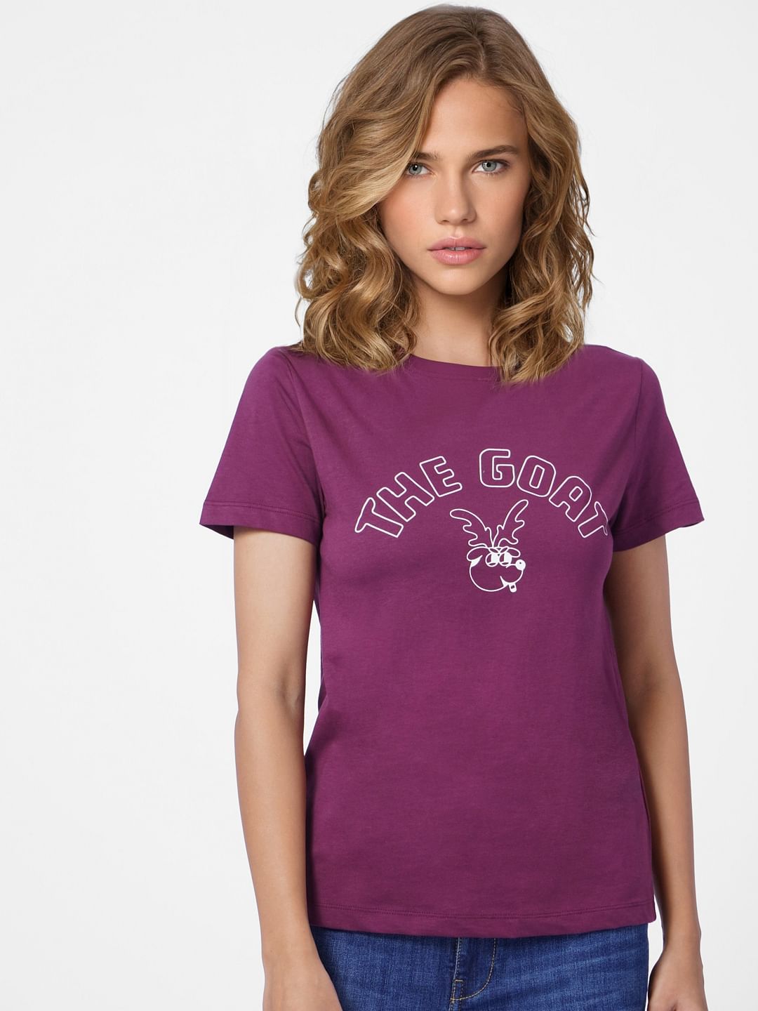 Purple Graphic Print T-Shirt