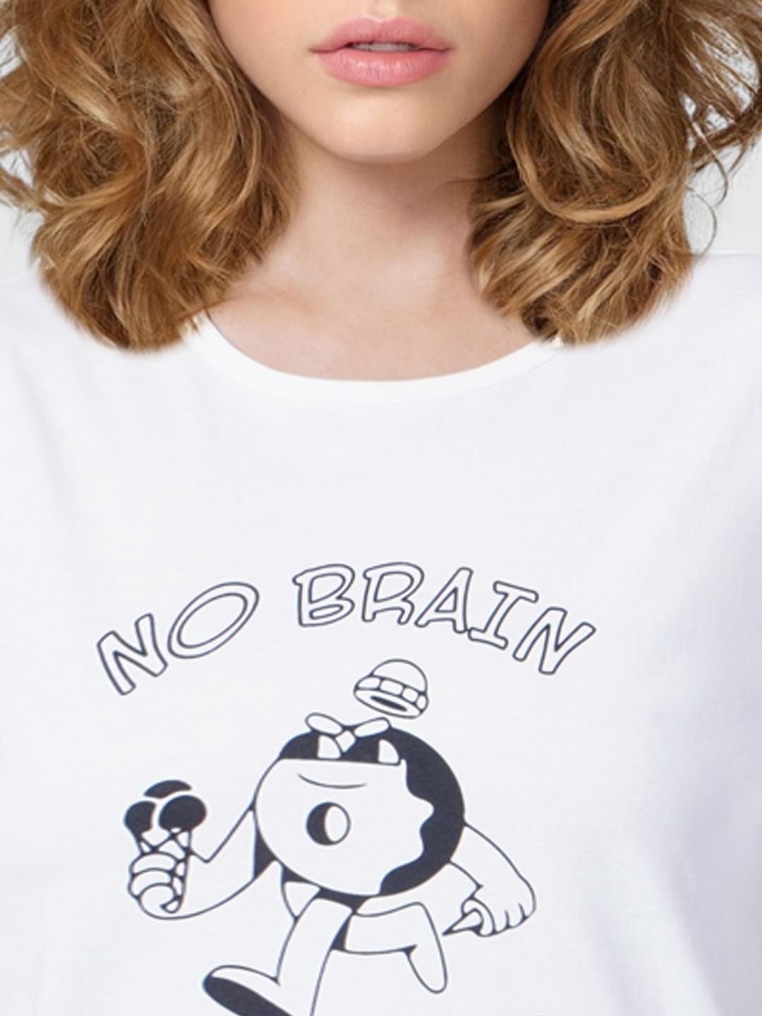 White Graphic Print T-Shirt