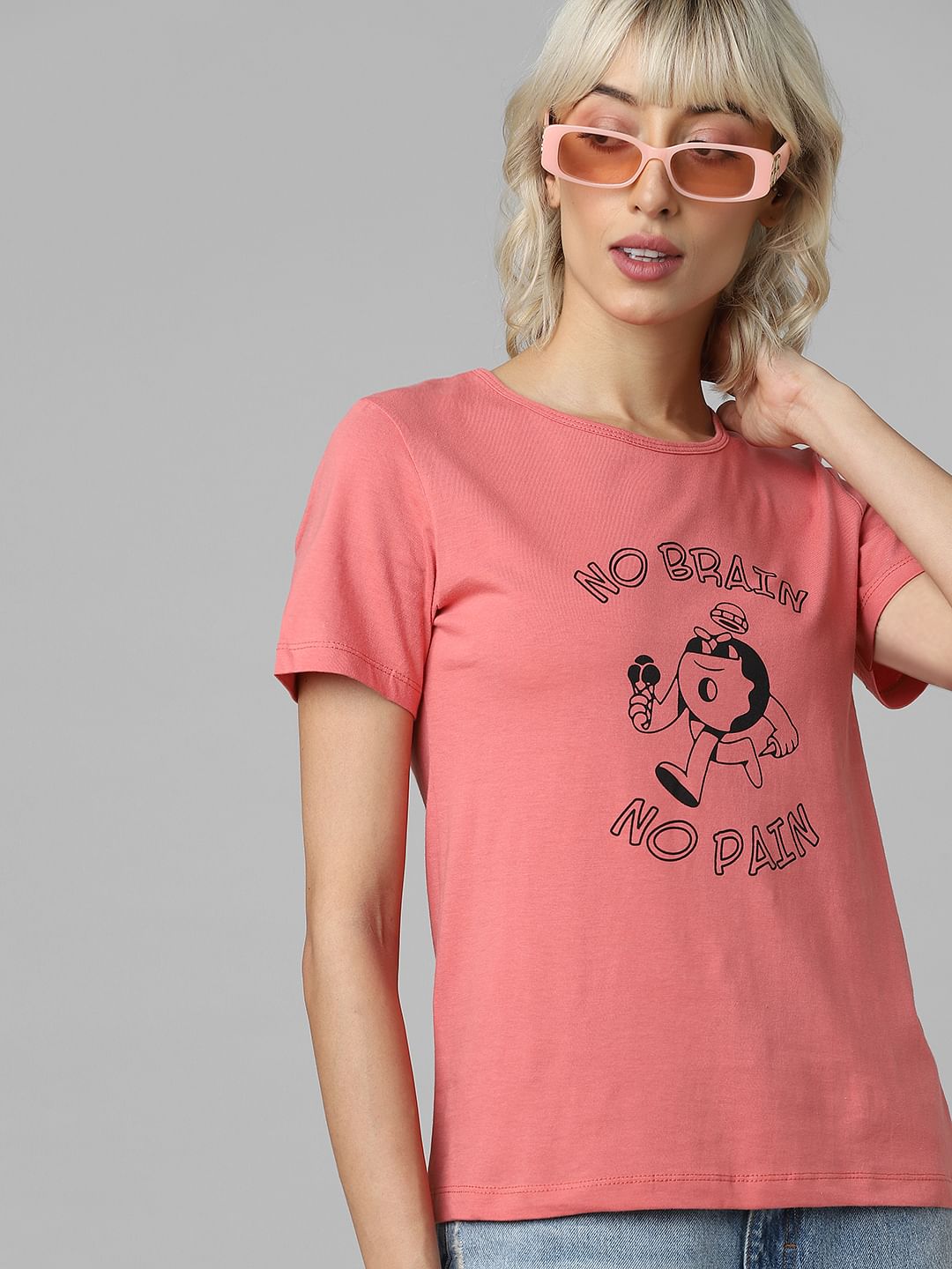 Pink Graphic Print T-Shirt
