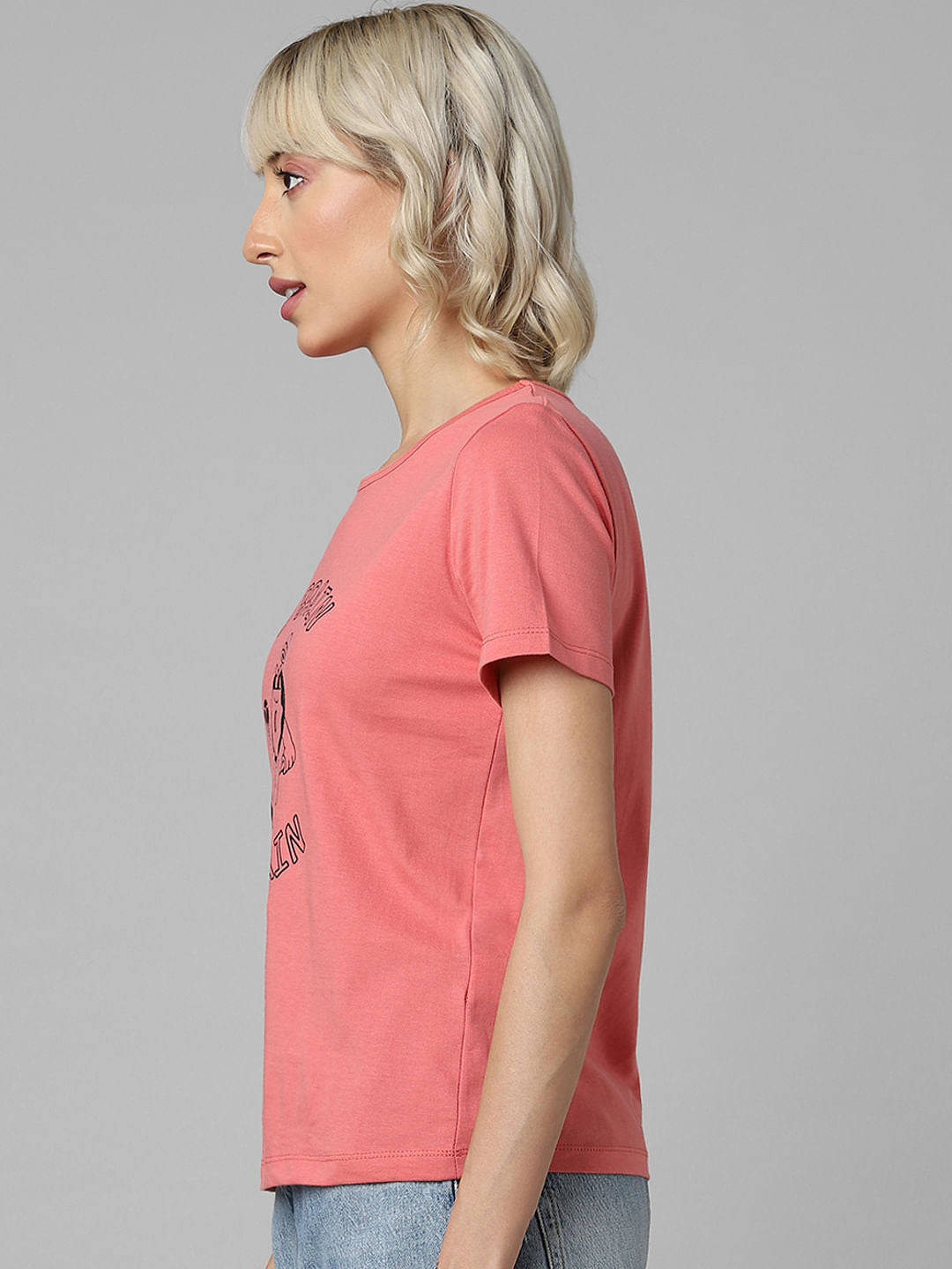 Pink Graphic Print T-Shirt