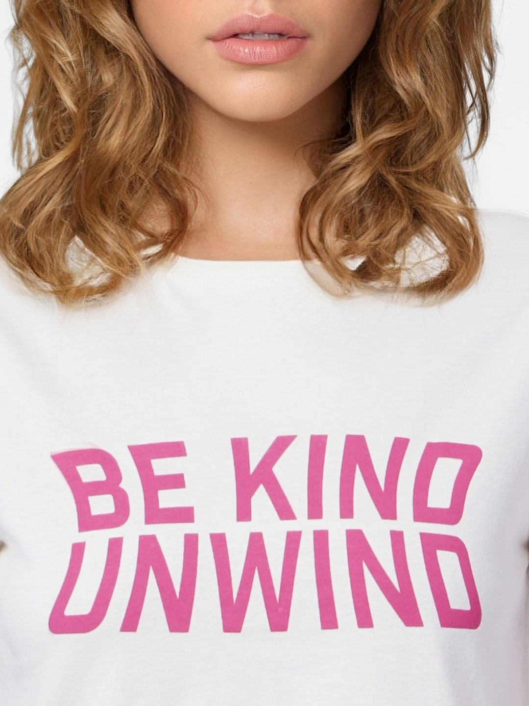 White Slogan Print T-Shirt