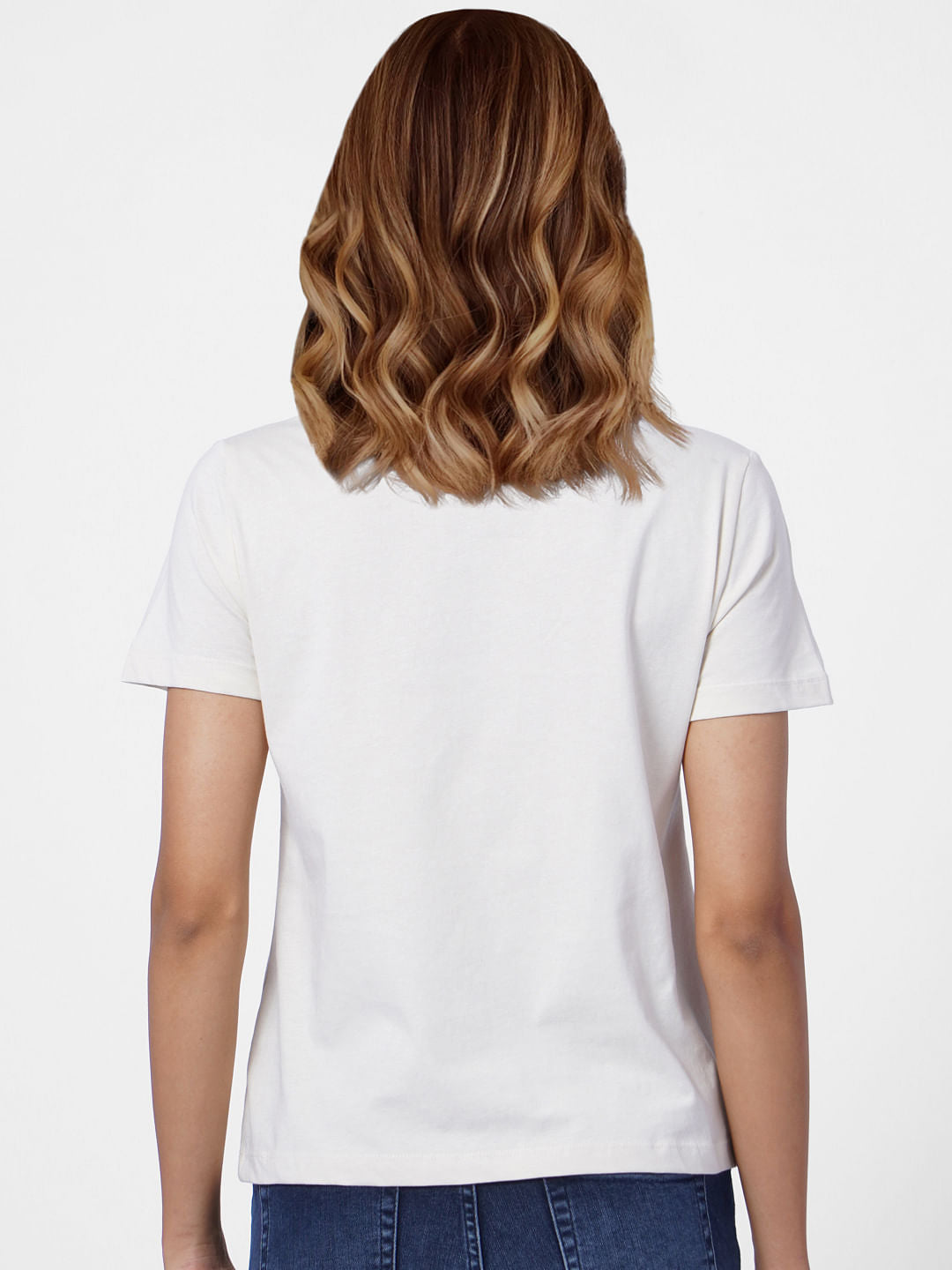 White Slogan Print T-Shirt