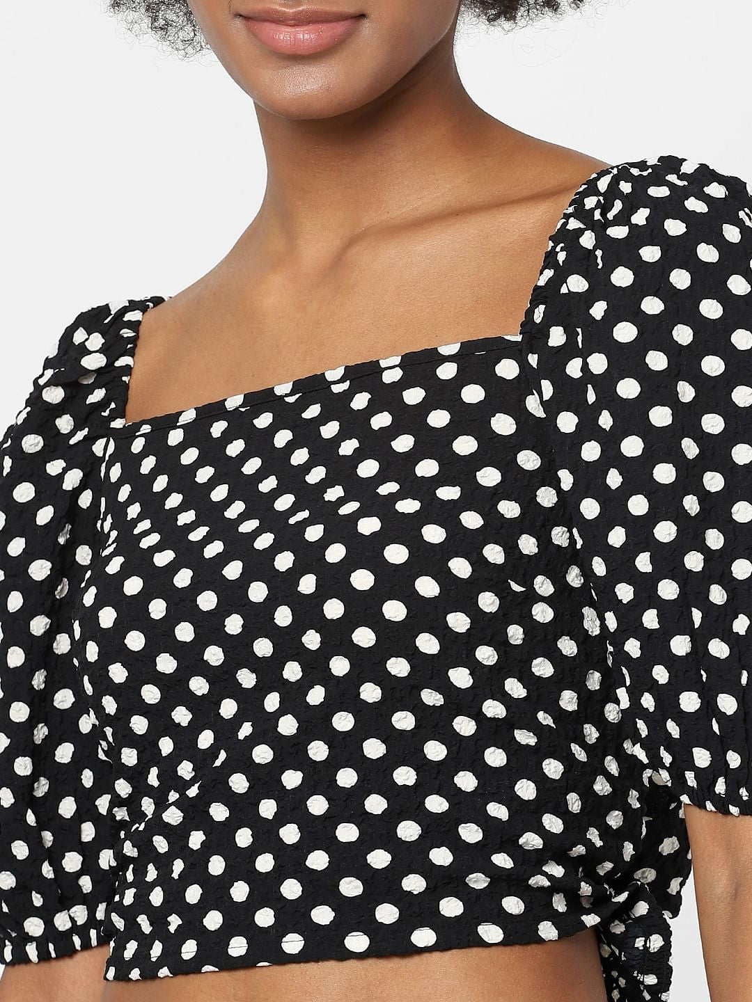 Black Polka Dot Top