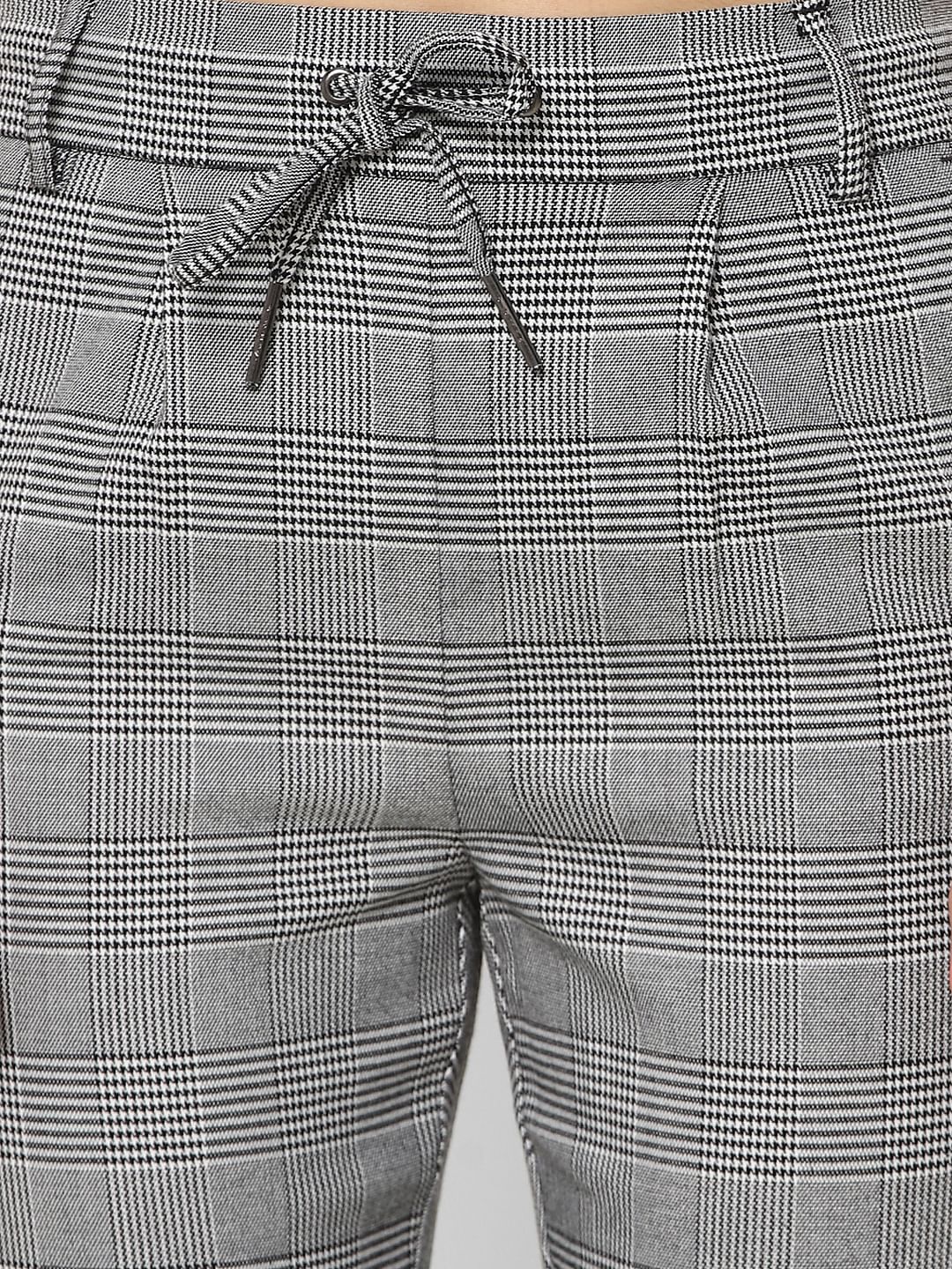 Grey Check Trousers