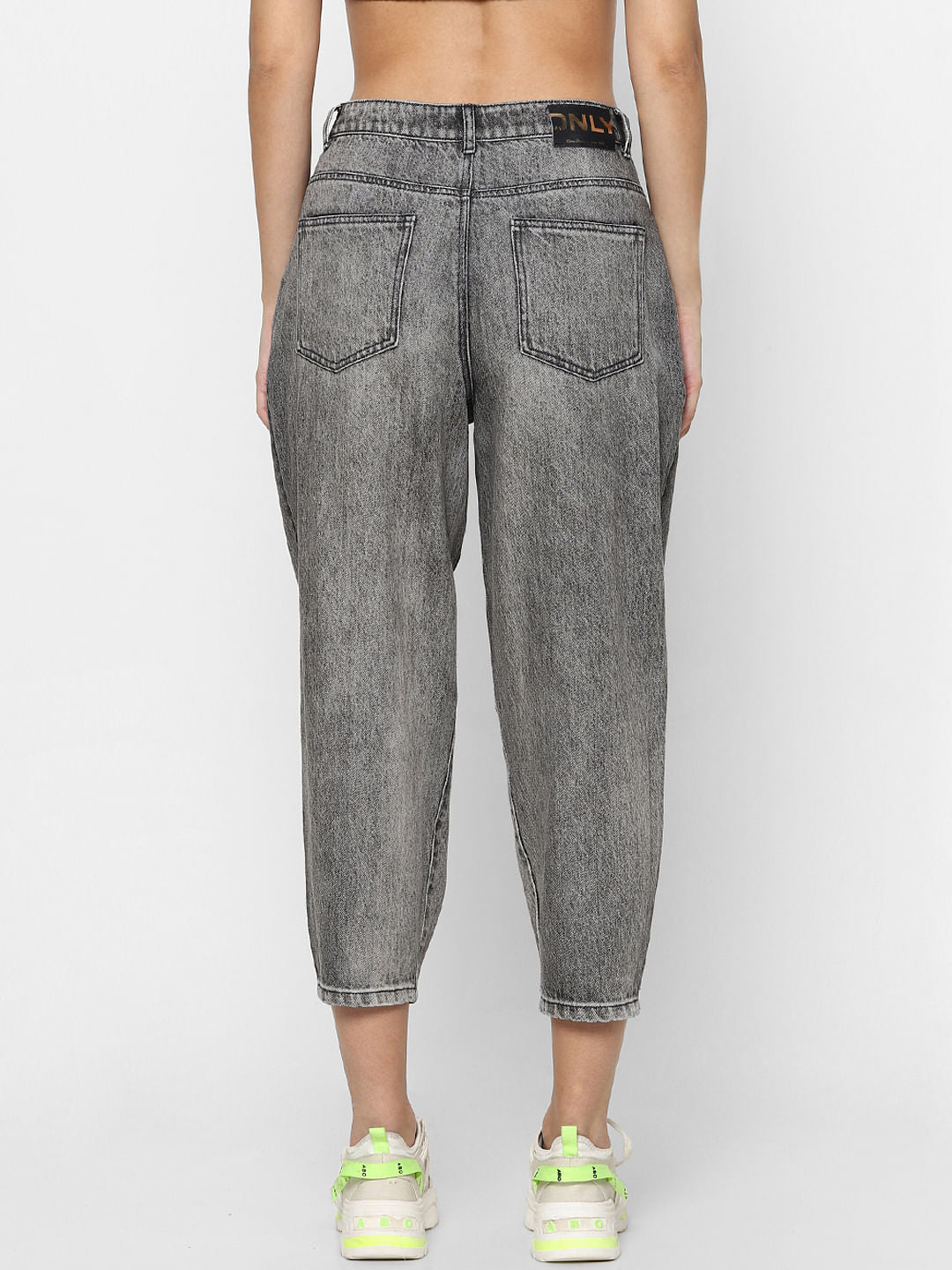 Grey Loose Fit Torn Jeans