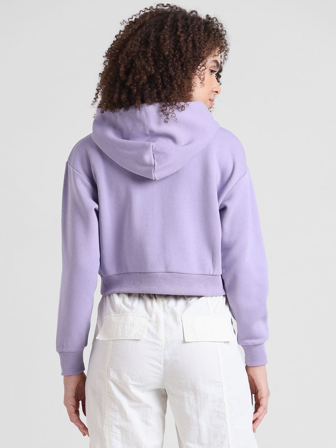 Lavender Zip-Up Hooded Sweatshirt