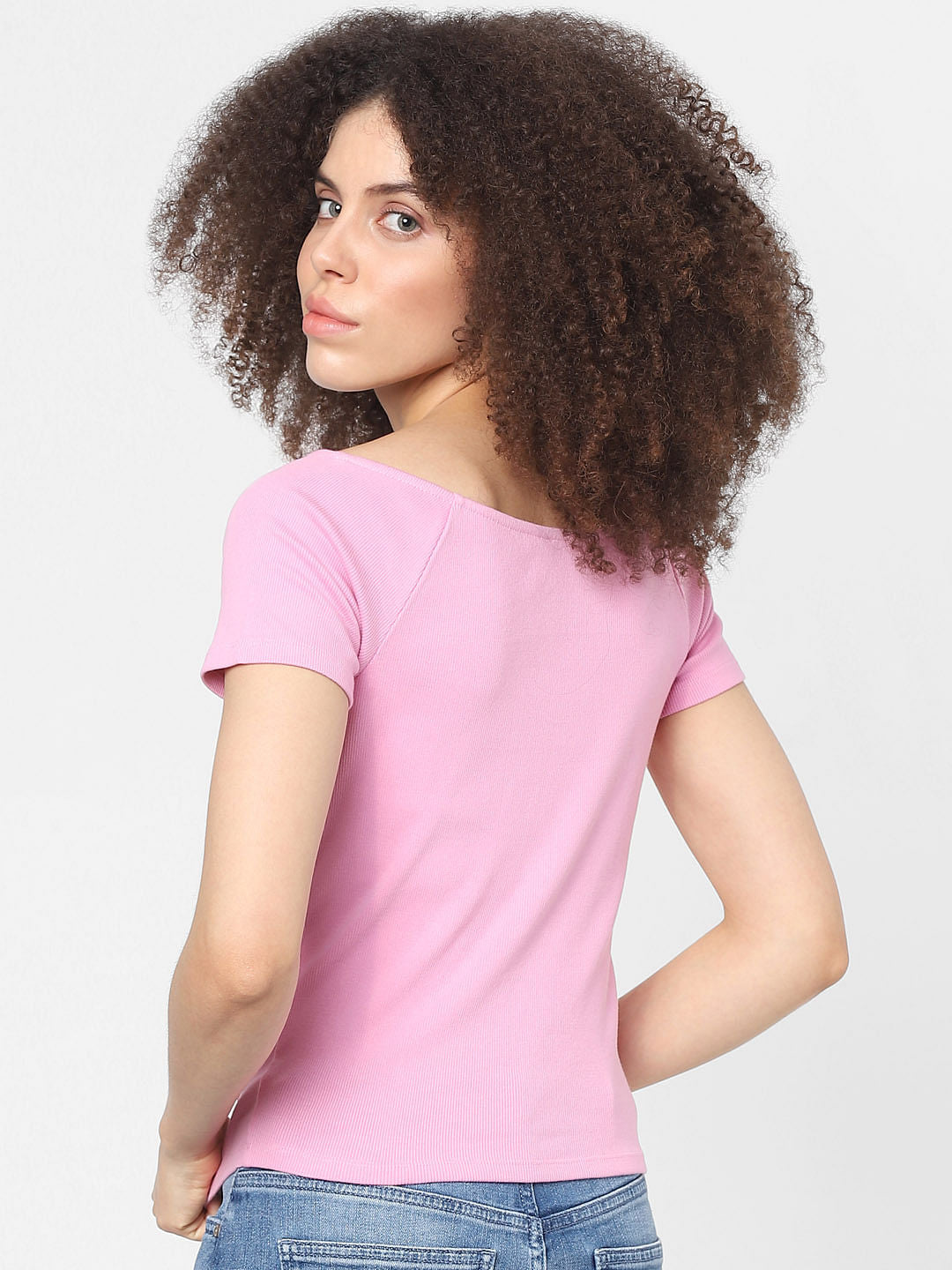 Pink Embroidered T-Shirt