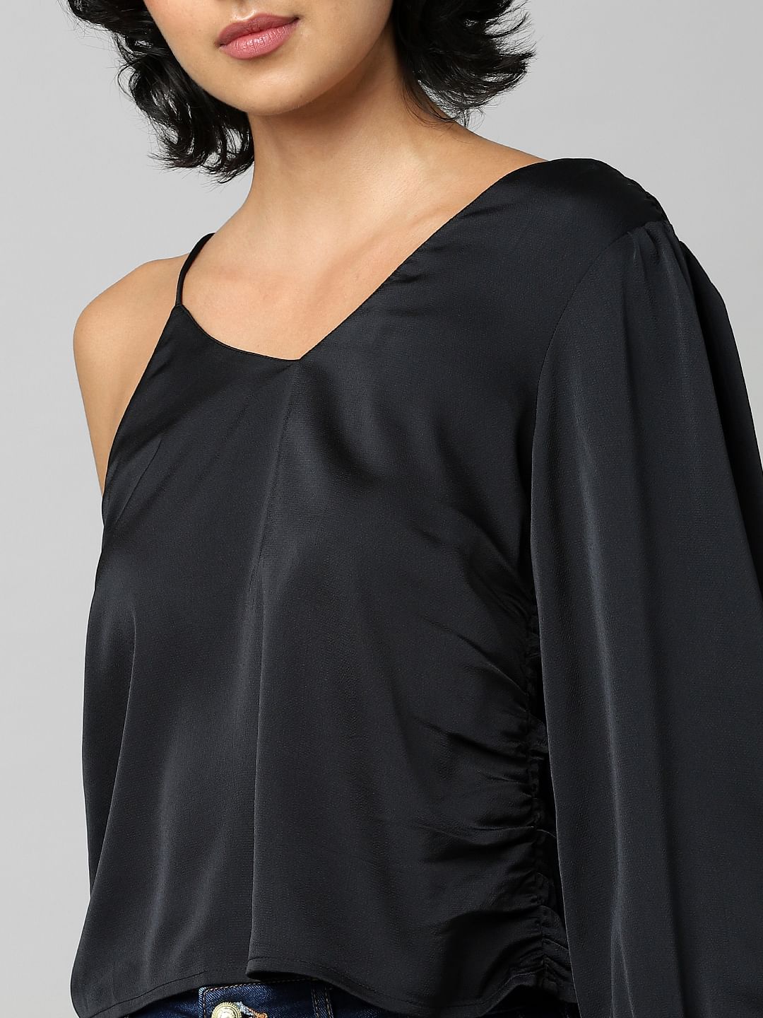 Black One Shoulder Top