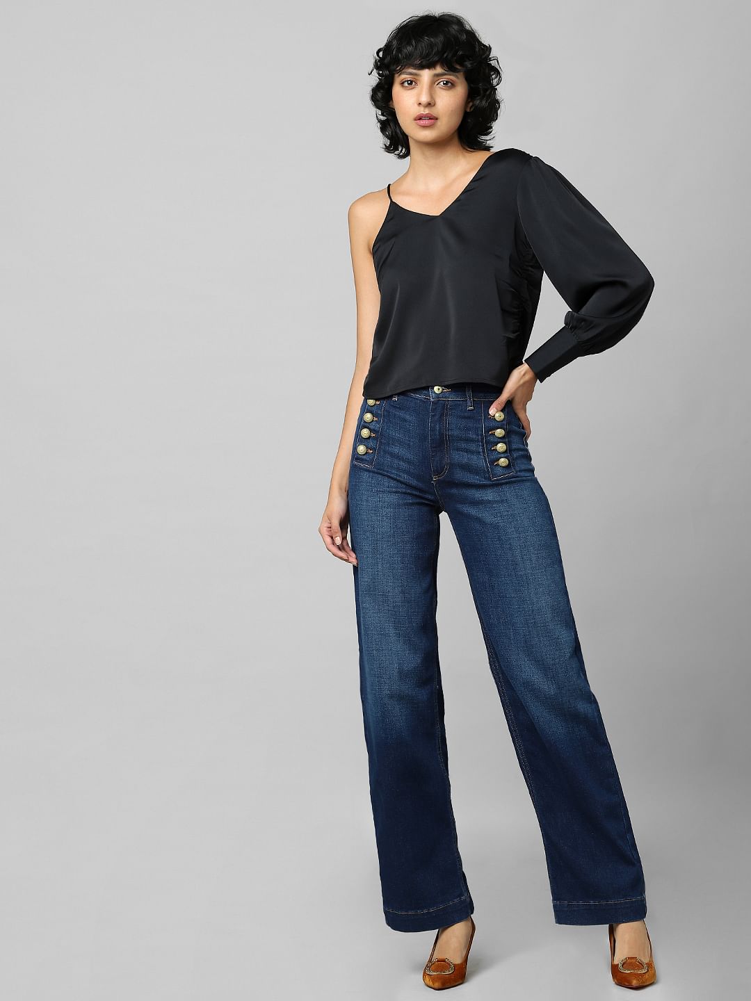 Black One Shoulder Top