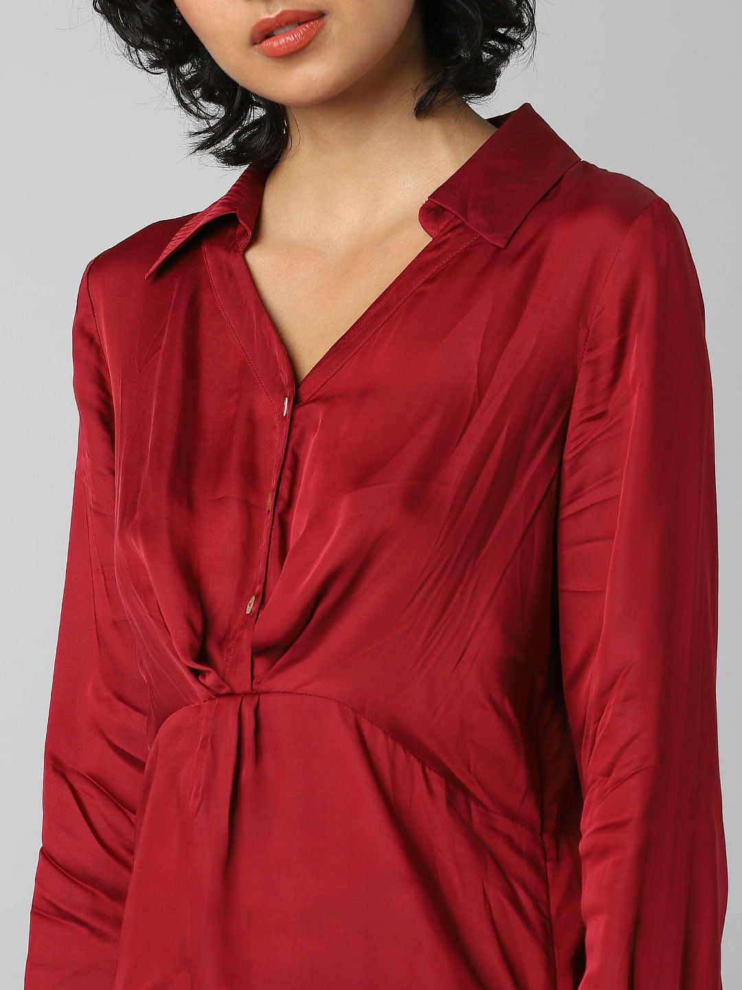 Red Satin Shirt