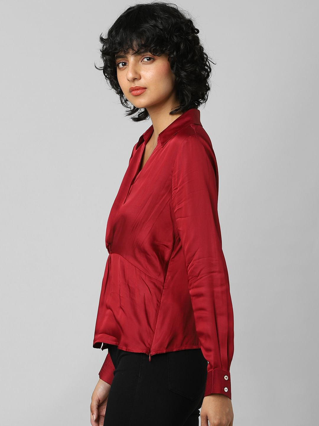 Red Satin Shirt