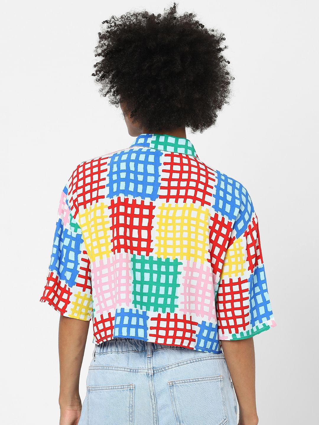 White Multi-Coloured Printed Shirt