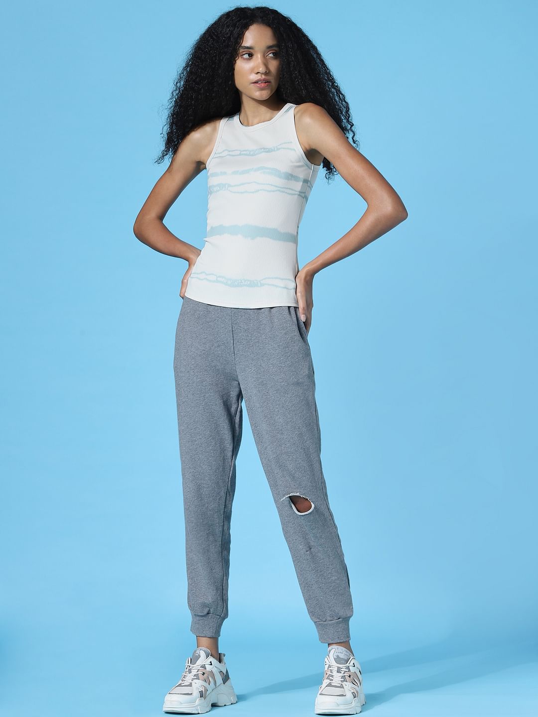 Play Beige Tie Dye Tank Top