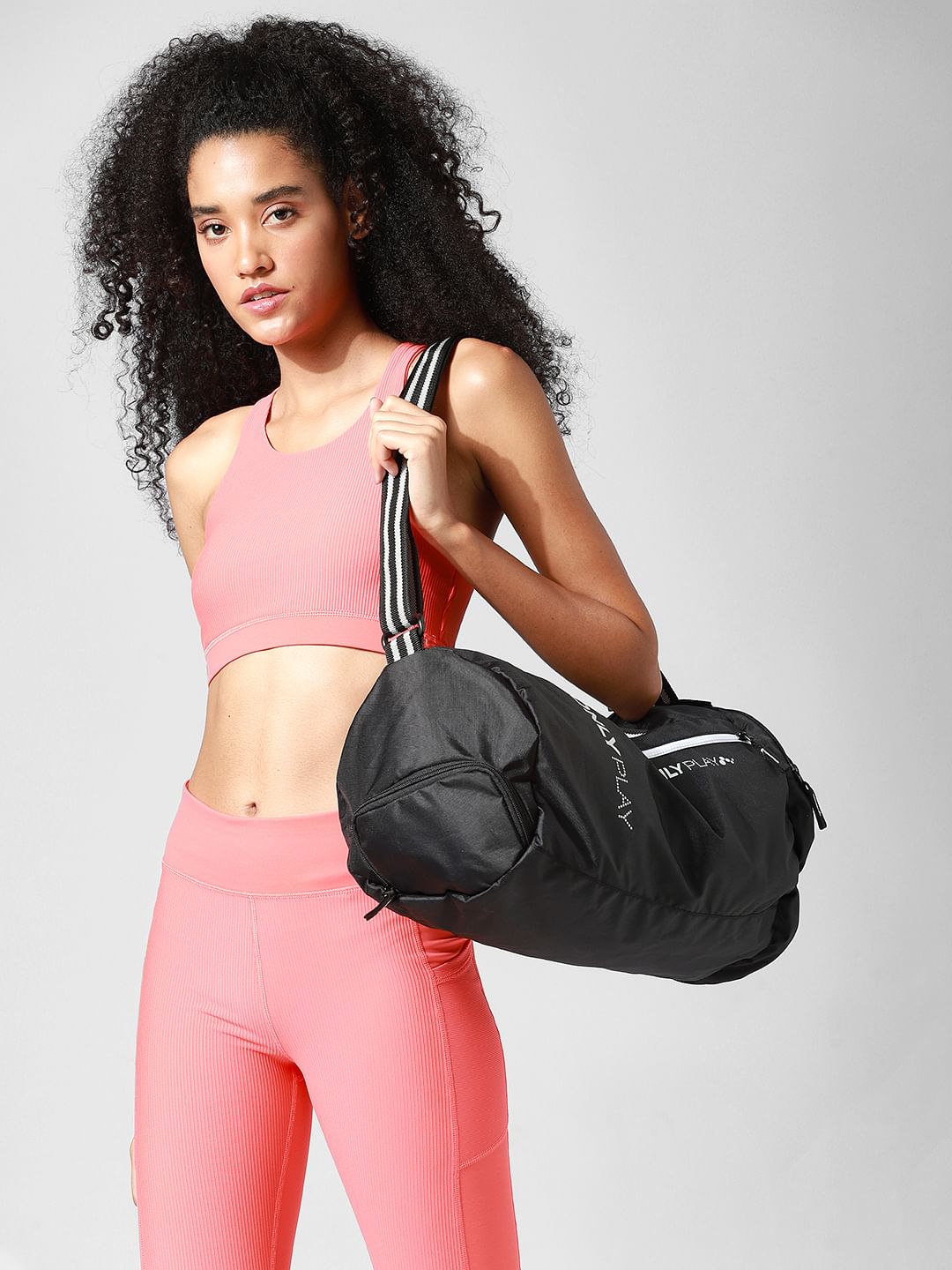 Coral Cross Back Co-Ord Sports Bra