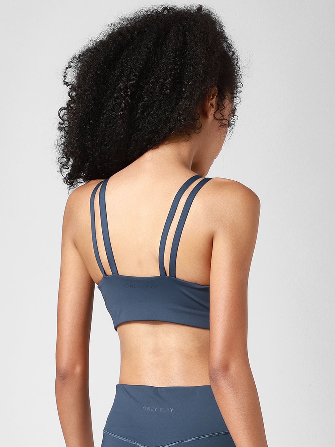 Blue Colourblocked Co-Ord Sports Bra
