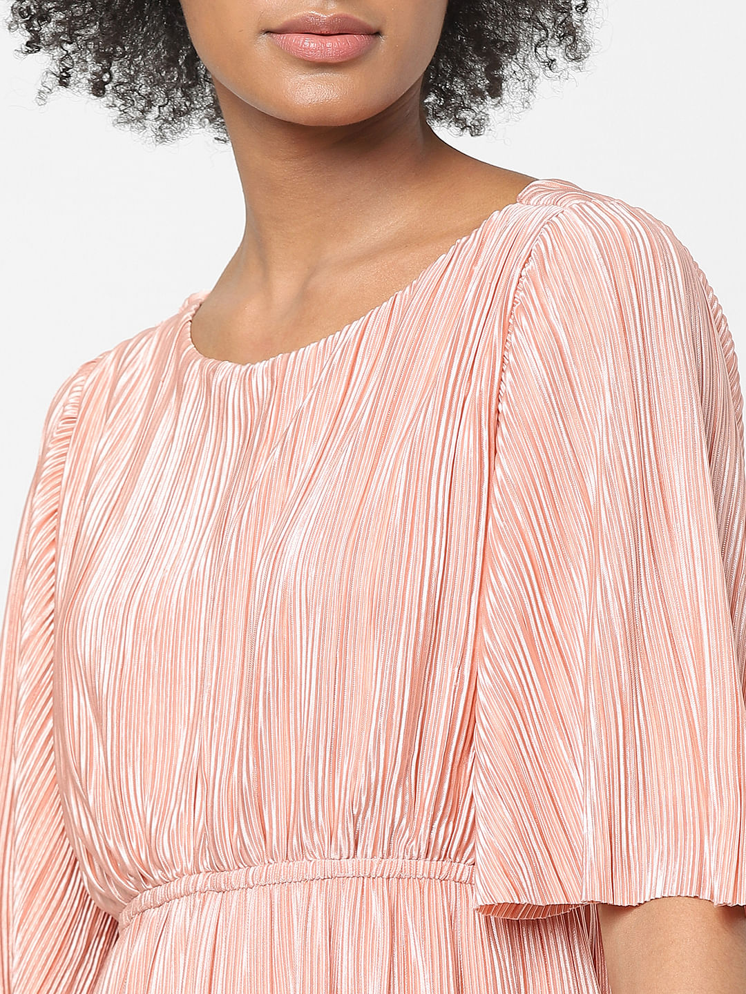 Pink Pleated Jumpsuit