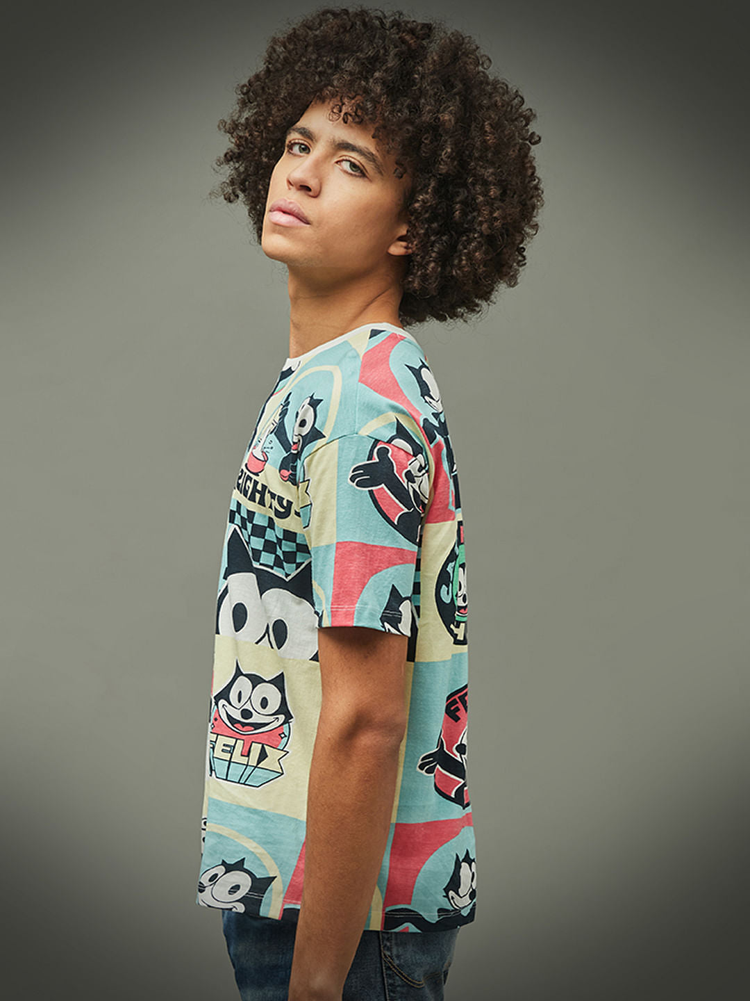 Only X Felix The Cat White Graphic Print Unisex T-Shirt