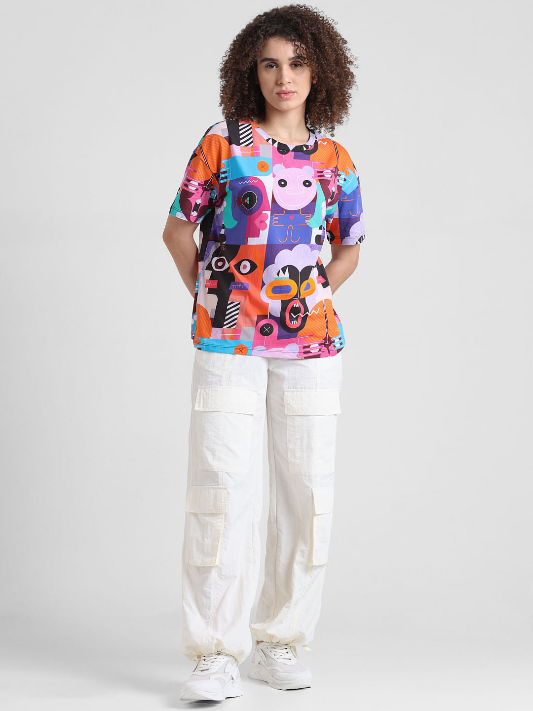 Black Printed Oversized T-Shirt