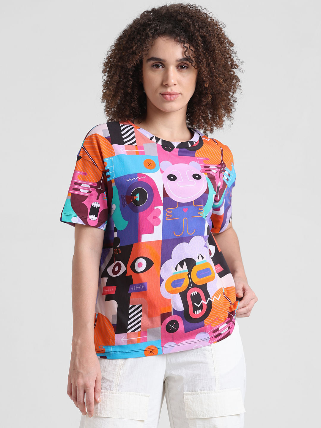 Black Printed Oversized T-Shirt