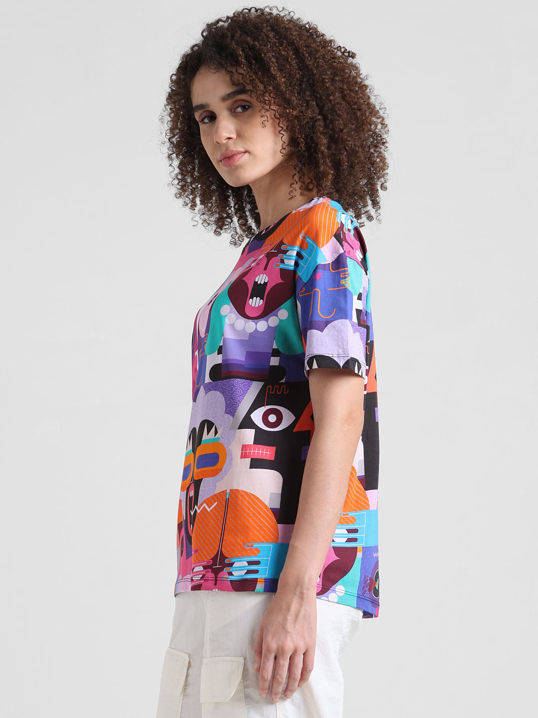 Black Printed Oversized T-Shirt