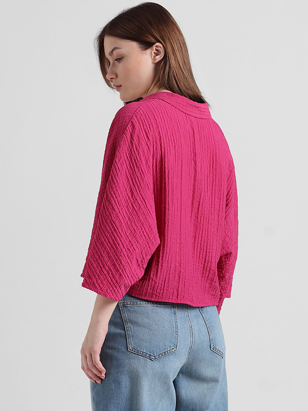 Dark Pink Textured Top
