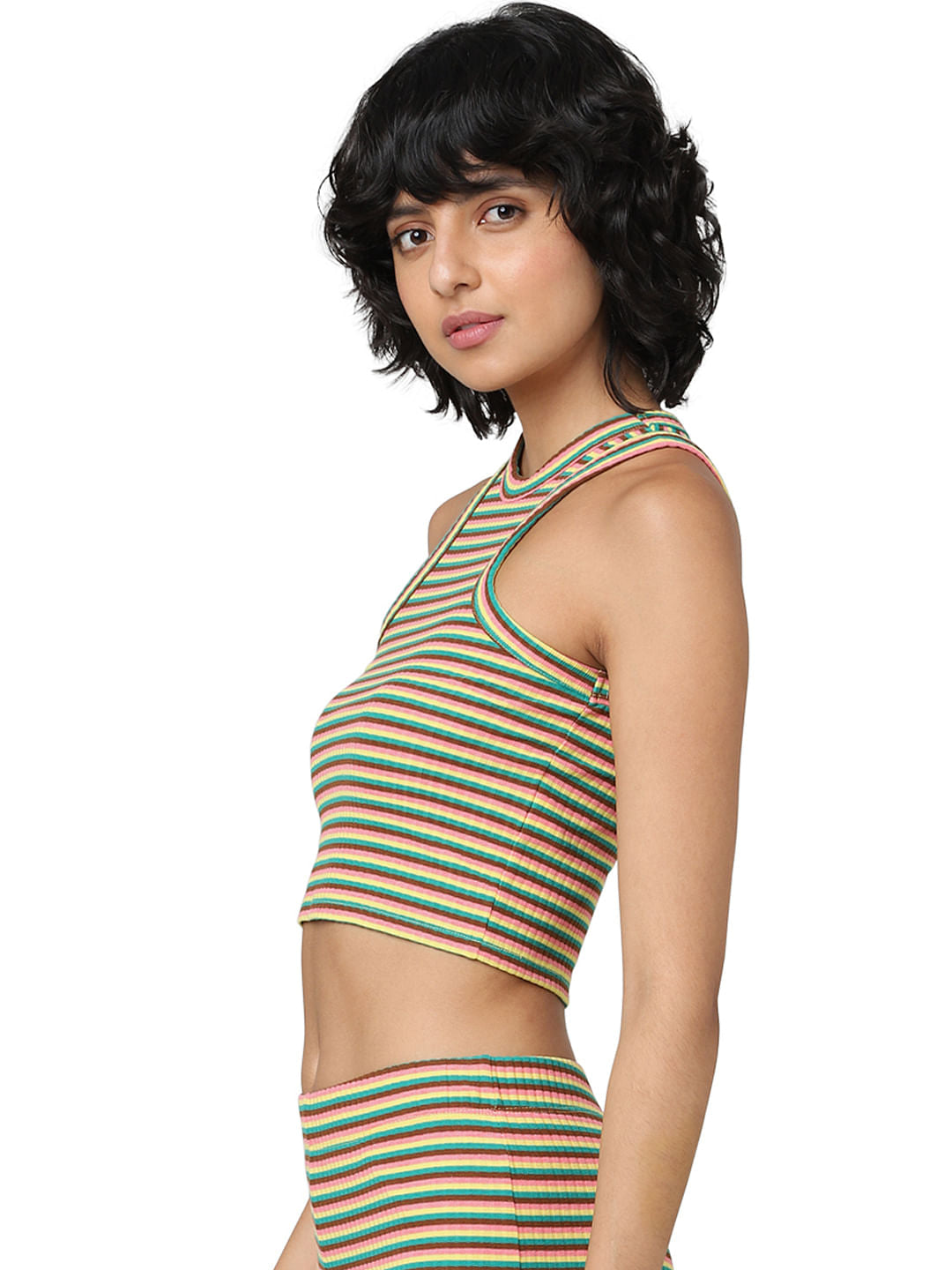 Multi-Coloured Striped Top