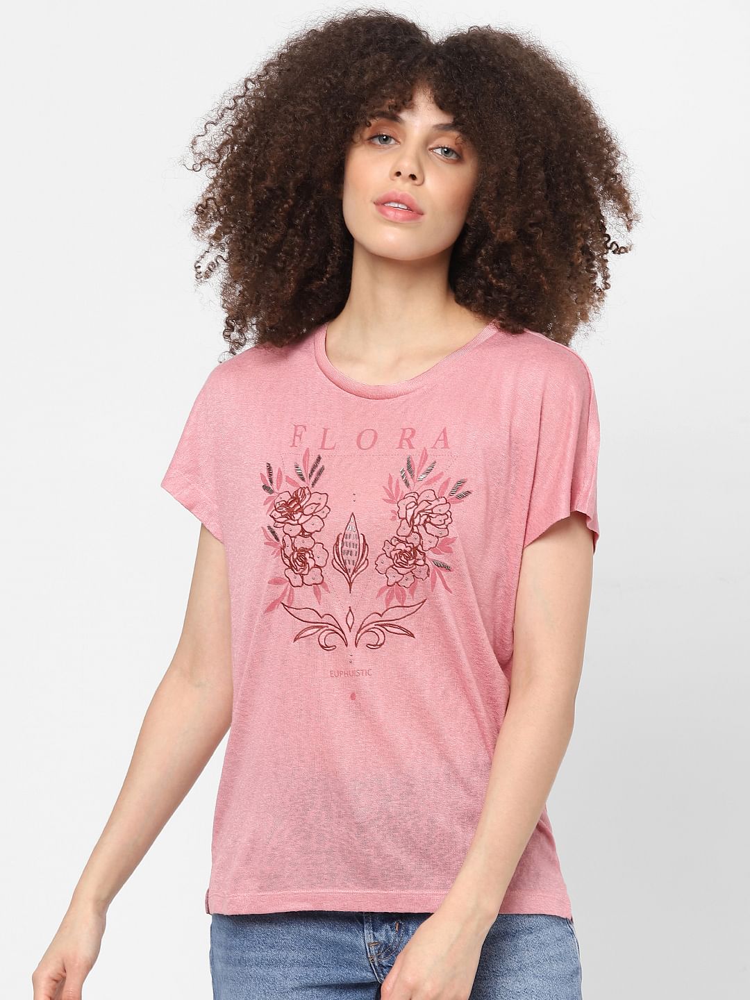 Pink Embellished T-Shirt