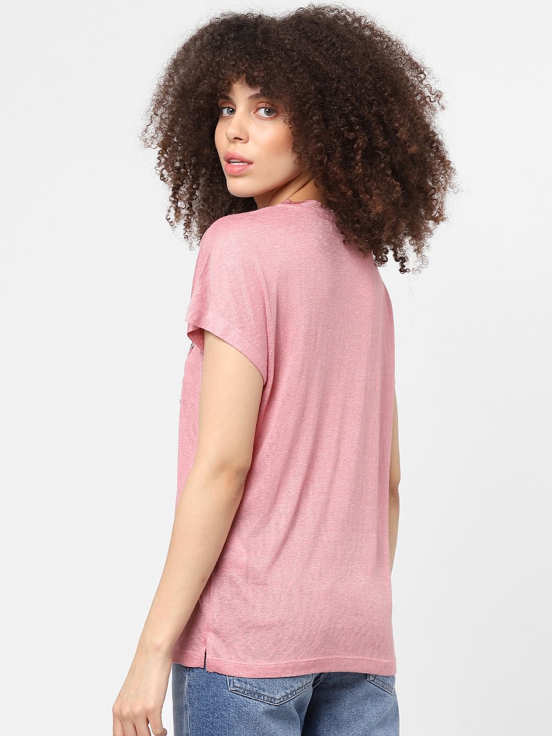 Pink Embellished T-Shirt