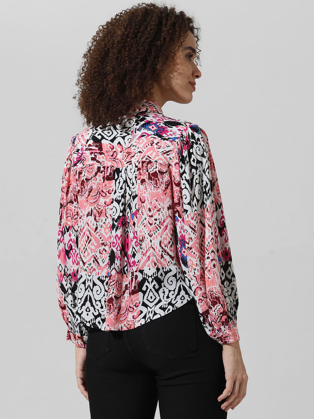 Pink Abstract Print Shirt