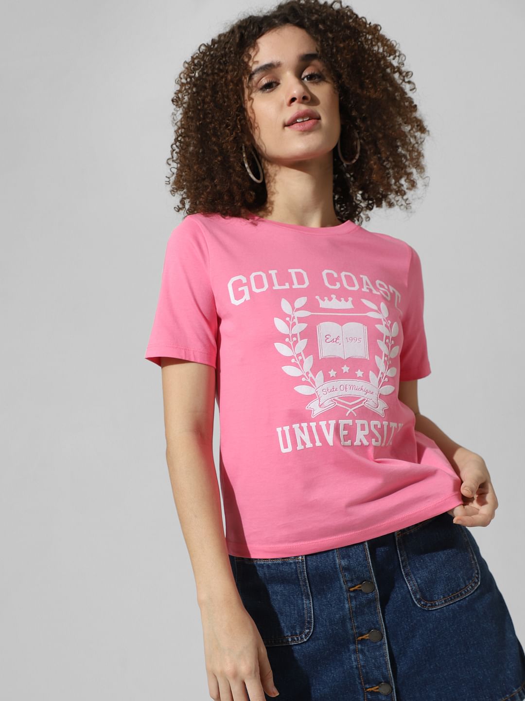 Pink Graphic Print T-Shirt